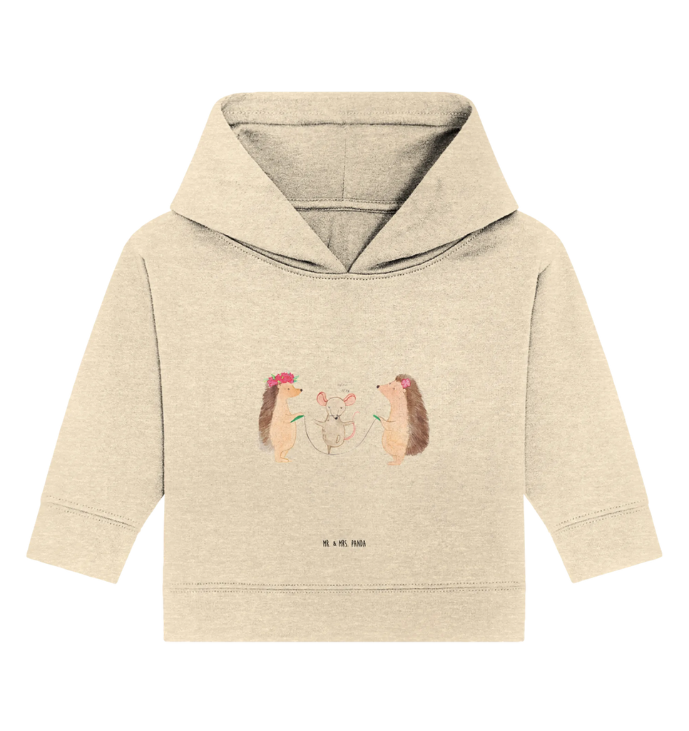 Organiczna bluza z kapturem dla niemowląt jeż Skakanie na skakance Baby Kapuzenshirt, Baby Hoodie, Baby Pullover, Baby Kapuzensweatshirt, Tiermotive, Lustige Sprüche, Tiere, Gute Laune, Maus, Kinder, Kindergarten, Seilspringen, Seilhüpfen, Igel