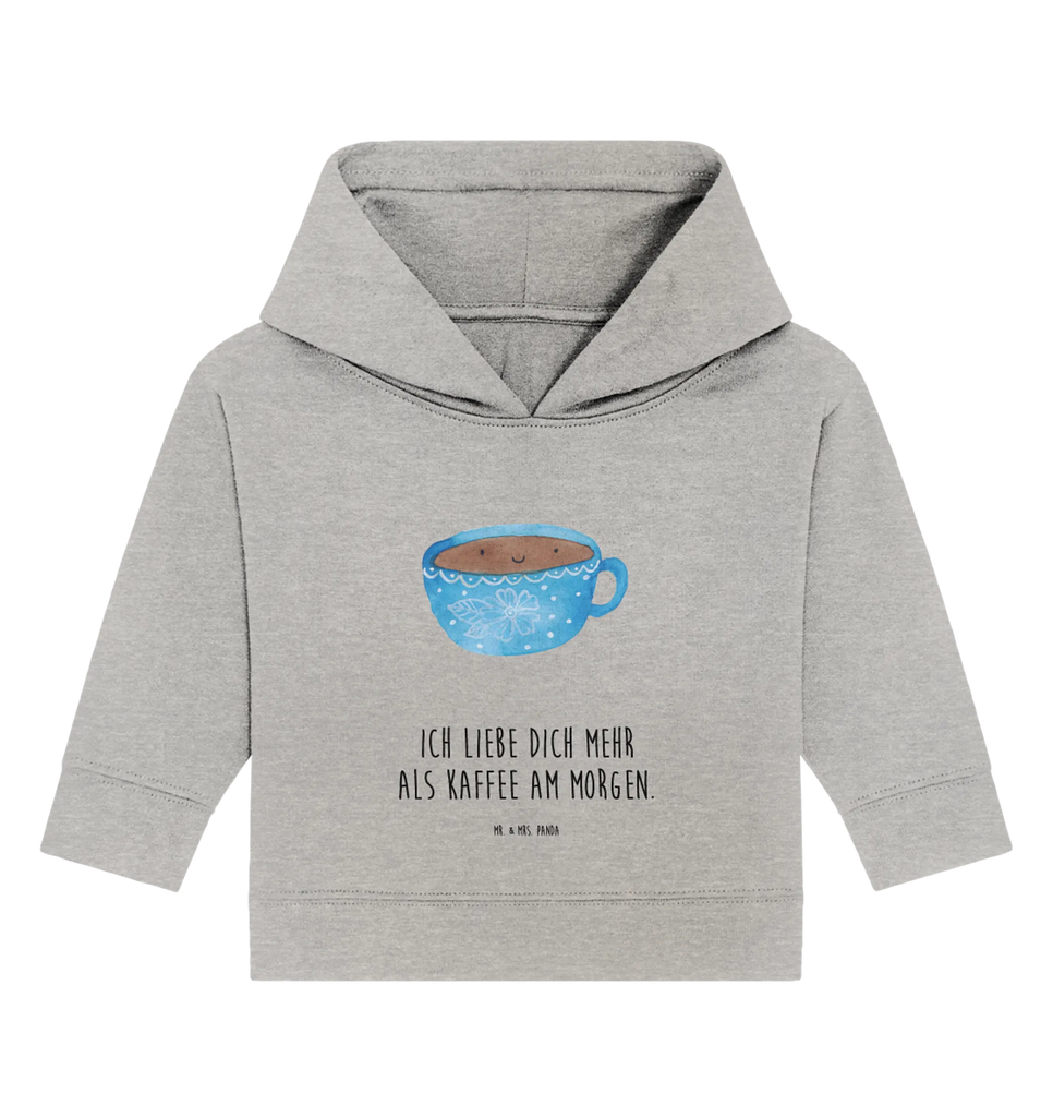 Organiczna bluza z kapturem dla niemowląt Kawa kubek Baby Hoodie, Baby Kapuzensweatshirt, Baby Kapuzenshirt, Baby Pullover, Tiermotive, Lustige Sprüche, Tiere, Gute Laune, Liebe, Kaffee, Glücklich, Tasse, Genuss, Geschmack