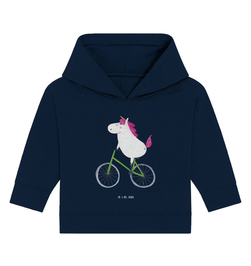 Organiczna bluza z kapturem dla niemowląt Jednorożec Rowerzysta Baby Kapuzensweatshirt, Baby Kapuzenshirt, Baby Hoodie, Baby Pullover, Einhörner, Einhorn Deko, Unicorn, Einhorn, Luxusproblem, Konfetti, Feenstaub, Kummer, Liebeskummer, Bike, Radfahrer, Radfahren, Rad