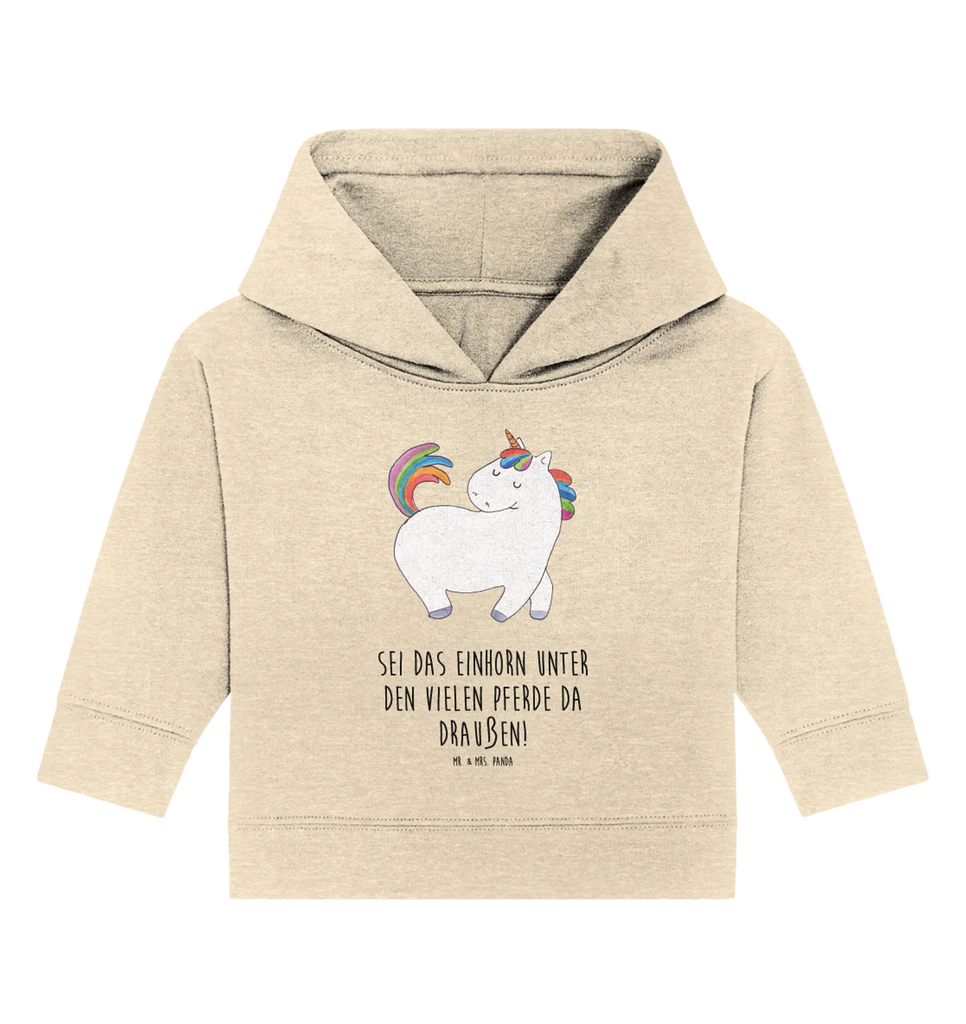 Organiczna bluza z kapturem dla niemowląt jednorożec dumnie kroczyć Baby Hoodie, Baby Kapuzenshirt, Baby Kapuzensweatshirt, Baby Pullover, Einhörner, Einhorn Deko, Unicorn, Einhorn, Geschenk, Reiten, Reiter, Bunt, Stolz, Pferd, Anders, Freundin