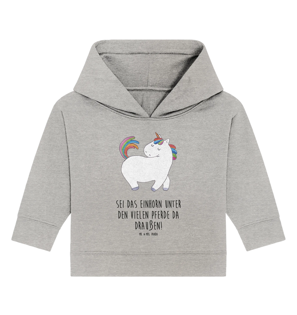 Organiczna bluza z kapturem dla niemowląt jednorożec dumnie kroczyć Baby Hoodie, Baby Kapuzenshirt, Baby Kapuzensweatshirt, Baby Pullover, Einhörner, Einhorn Deko, Unicorn, Einhorn, Geschenk, Reiten, Reiter, Bunt, Stolz, Pferd, Anders, Freundin