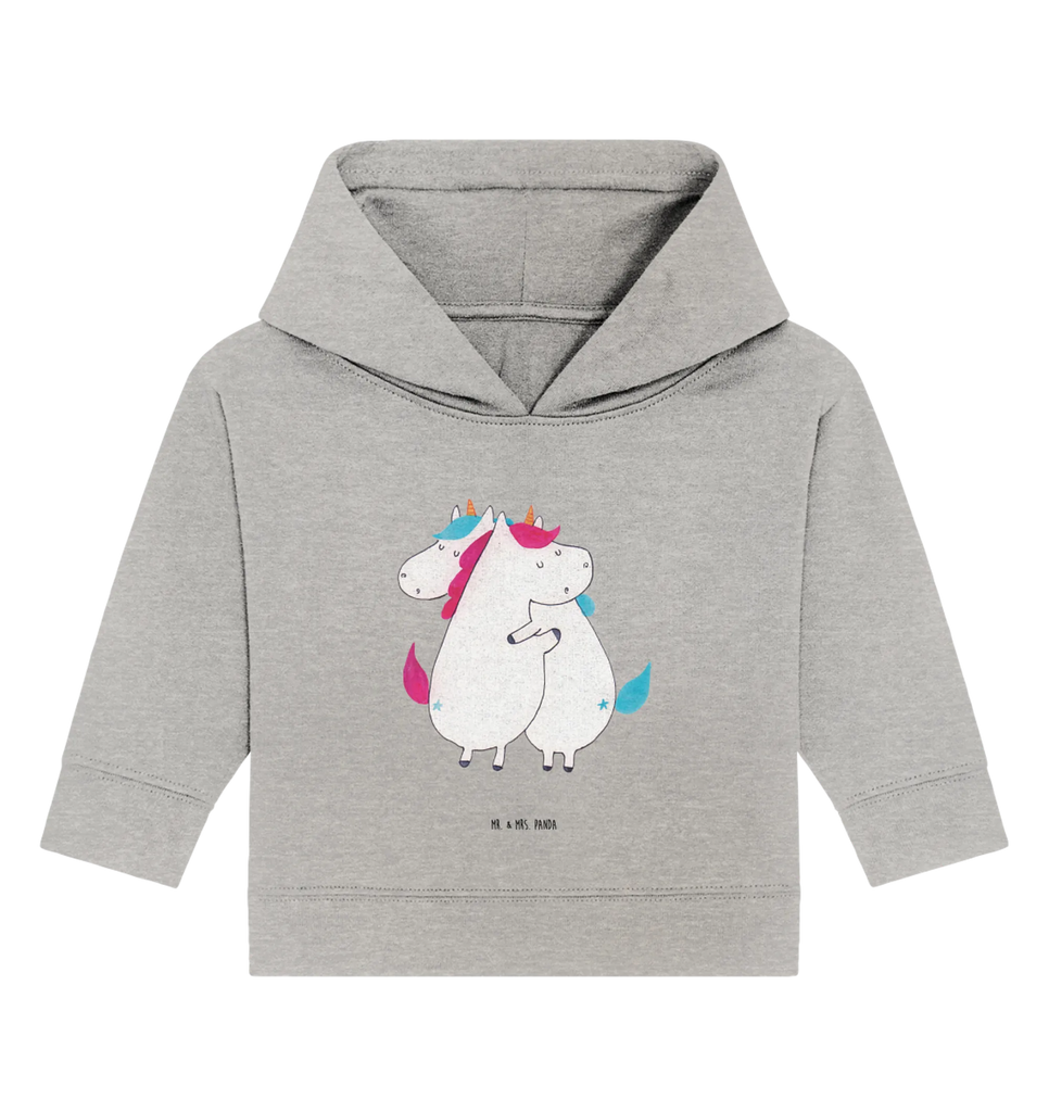 Organic Baby Hoodie Einhörner Umarmen Baby Kapuzenshirt, Baby Pullover, Baby Kapuzensweatshirt, Baby Hoodie, Einhörner, Einhorn Deko, Unicorn, Einhorn, Liebe, Freundinnen, Schwester, Freundin, Schwestern, BFF, Geschwister, Familie, Sister