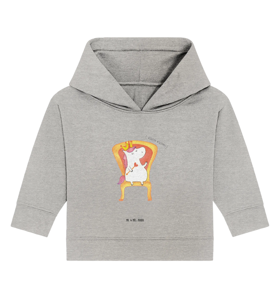 Organiczna bluza z kapturem dla niemowląt Jednorożec król Baby Pullover, Baby Hoodie, Baby Kapuzensweatshirt, Baby Kapuzenshirt, Einhörner, Einhorn Deko, Unicorn, Einhorn, Präsident, Kaiser, König, Bundeskanzler, Krone, Herrscher, Prinzessin