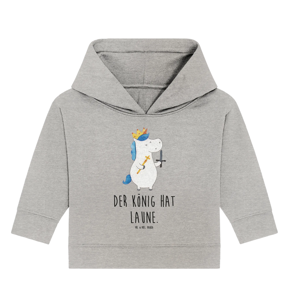 Organiczna bluza z kapturem dla niemowląt jednorożec Król z mieczem Baby Pullover, Baby Kapuzenshirt, Baby Hoodie, Baby Kapuzensweatshirt, Einhörner, Einhorn Deko, Unicorn, Einhorn, König, Ritter, Mittelalter