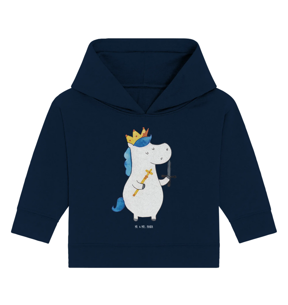 Organiczna bluza z kapturem dla niemowląt jednorożec Król z mieczem Baby Pullover, Baby Kapuzenshirt, Baby Hoodie, Baby Kapuzensweatshirt, Einhörner, Einhorn Deko, Unicorn, Einhorn, König, Ritter, Mittelalter
