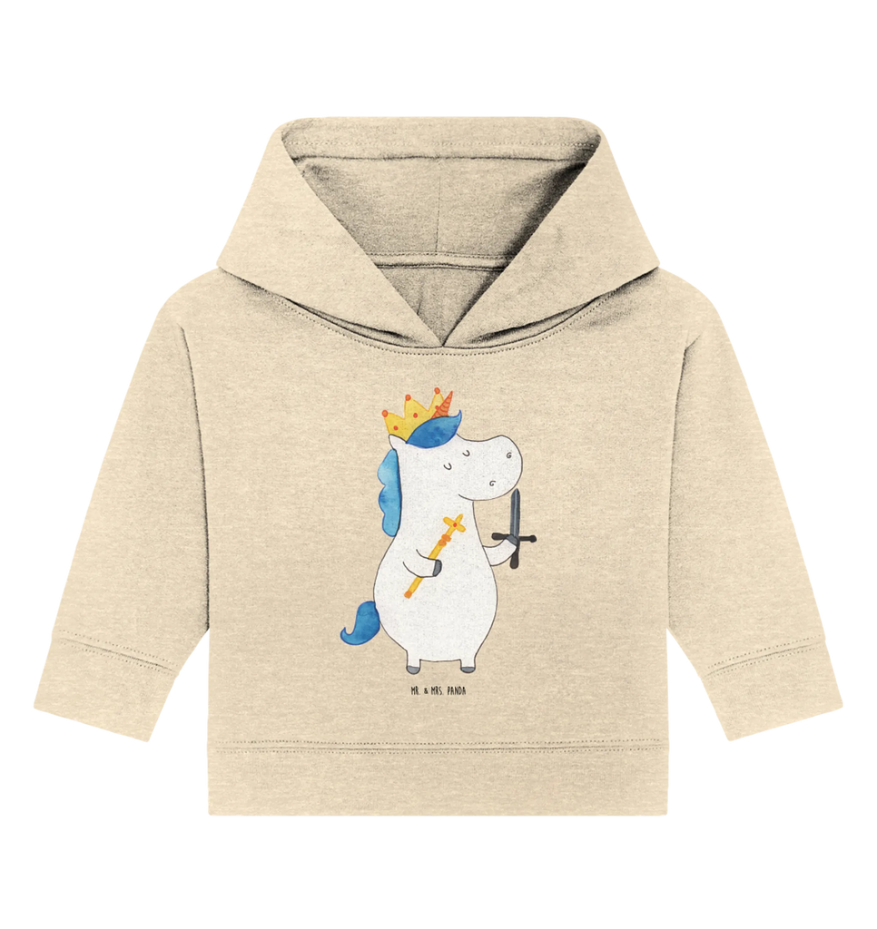 Organiczna bluza z kapturem dla niemowląt jednorożec Król z mieczem Baby Pullover, Baby Kapuzenshirt, Baby Hoodie, Baby Kapuzensweatshirt, Einhörner, Einhorn Deko, Unicorn, Einhorn, König, Ritter, Mittelalter