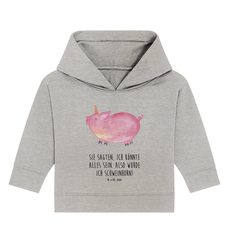 Organiczna bluza z kapturem dla niemowląt jednorożec świnia Baby Kapuzensweatshirt, Baby Kapuzenshirt, Baby Pullover, Baby Hoodie, Einhörner, Einhorn Deko, Unicorn, Einhorn, Spruch, Pig, Schwein, Spaß, Witzig. Lustig, Funny, Piggy, Party, Bauer, English, Englisch, Schweinhorn, Geschenk