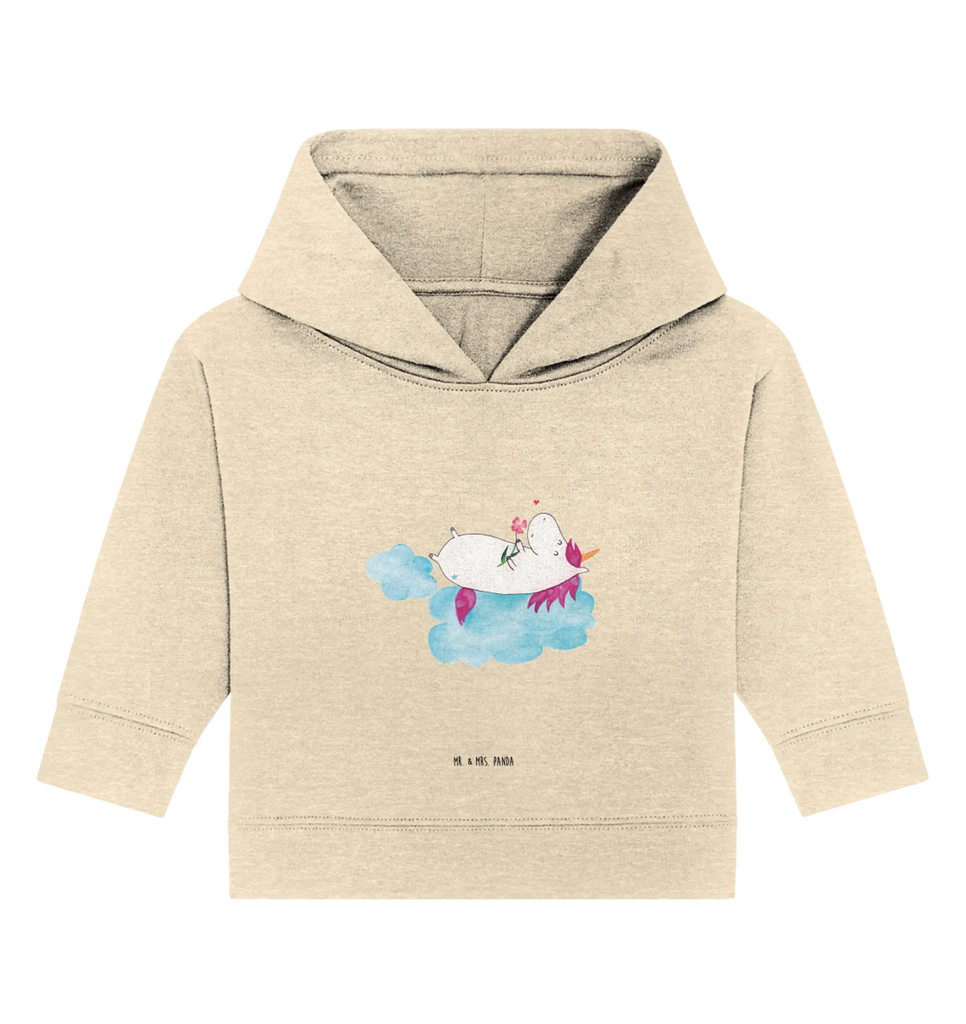 Organiczna bluza z kapturem dla niemowląt Jednorożec Zakochany Baby Hoodie, Baby Kapuzensweatshirt, Baby Kapuzenshirt, Baby Pullover, Einhörner, Einhorn Deko, Unicorn, Einhorn, Wolke, Verliebt, Freundin, Liebesbeweis, Liebe