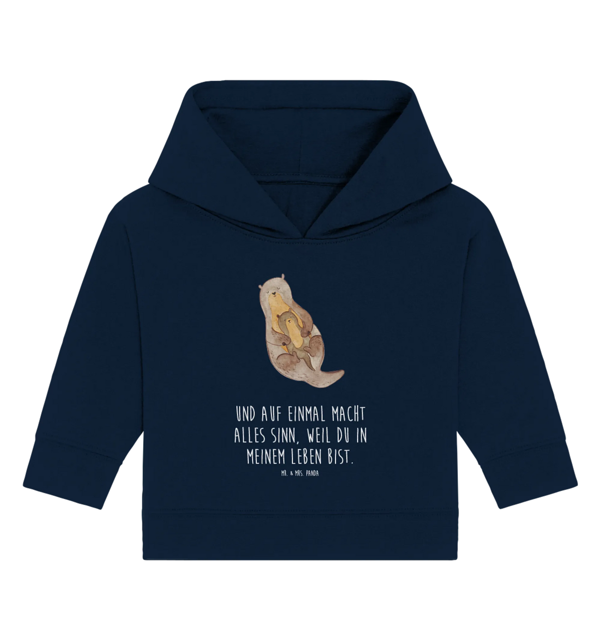 Organic Baby Hoodie Otter Kind Baby Kapuzensweatshirt, Baby Kapuzenshirt, Baby Hoodie, Otter, Seeotter, Fischotter, Otter Seeotter See Otter