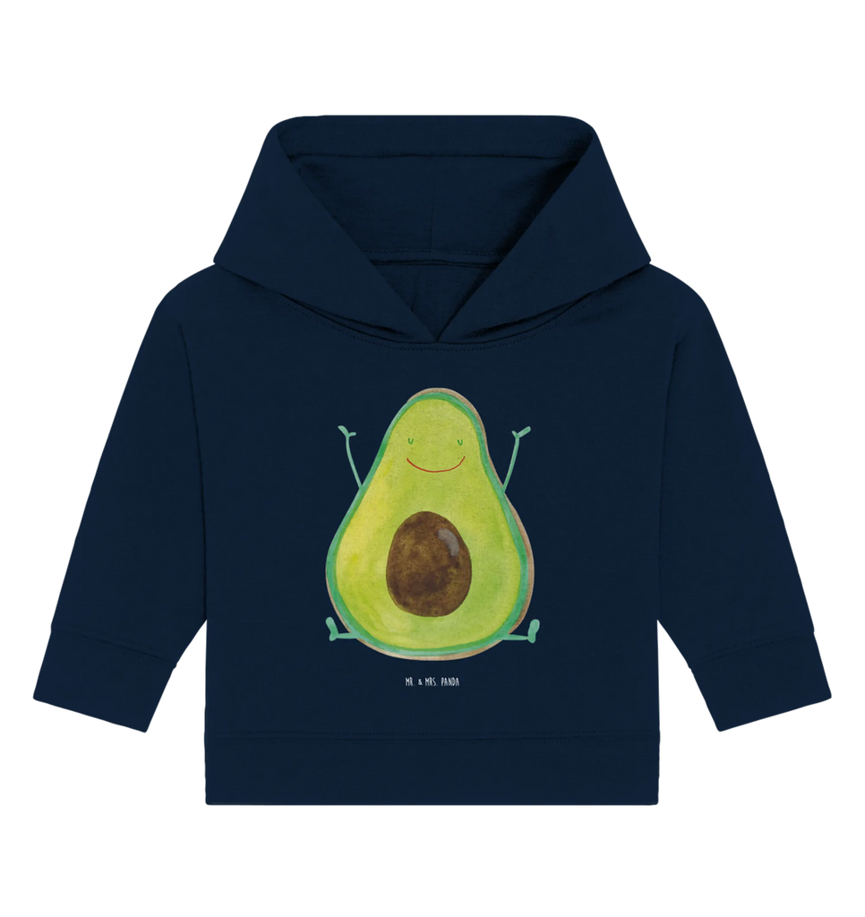 Organiczna bluza z kapturem dla niemowląt Awokado Szczęśliwy Baby Kapuzenshirt, Baby Hoodie, Baby Pullover, Baby Kapuzensweatshirt, Vegan, Veggie, Avocado, Gesund, Chaos