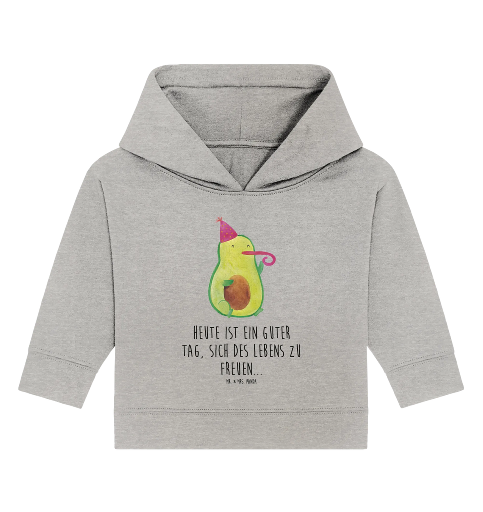 Organiczna bluza z kapturem dla niemowląt Awokado impreza Baby Kapuzenshirt, Baby Kapuzensweatshirt, Baby Hoodie, Baby Pullover, Vegan, Veggie, Avocado, Gesund, Feier, Party, Gute Laune, Feierlichkeit, Geburtstag, Tröte, Fete