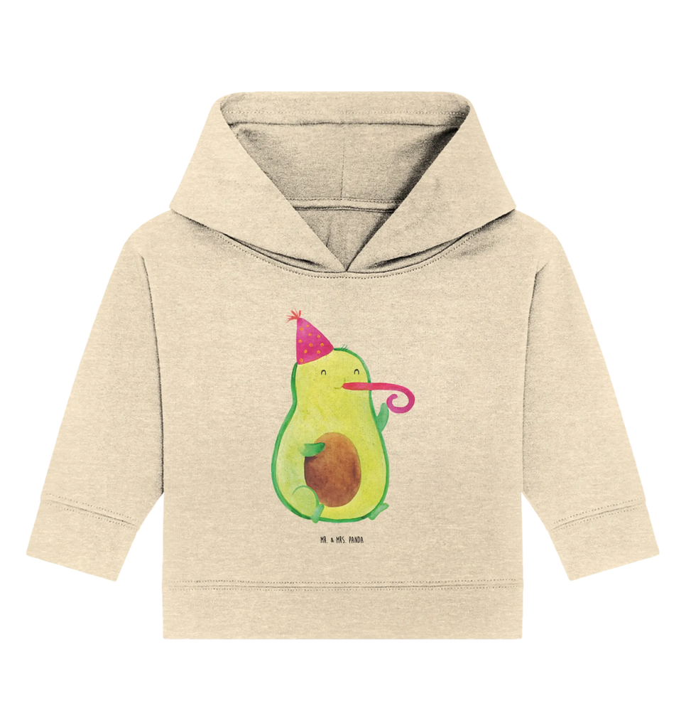 Organiczna bluza z kapturem dla niemowląt Awokado impreza Baby Kapuzenshirt, Baby Kapuzensweatshirt, Baby Hoodie, Baby Pullover, Vegan, Veggie, Avocado, Gesund, Feier, Party, Gute Laune, Feierlichkeit, Geburtstag, Tröte, Fete