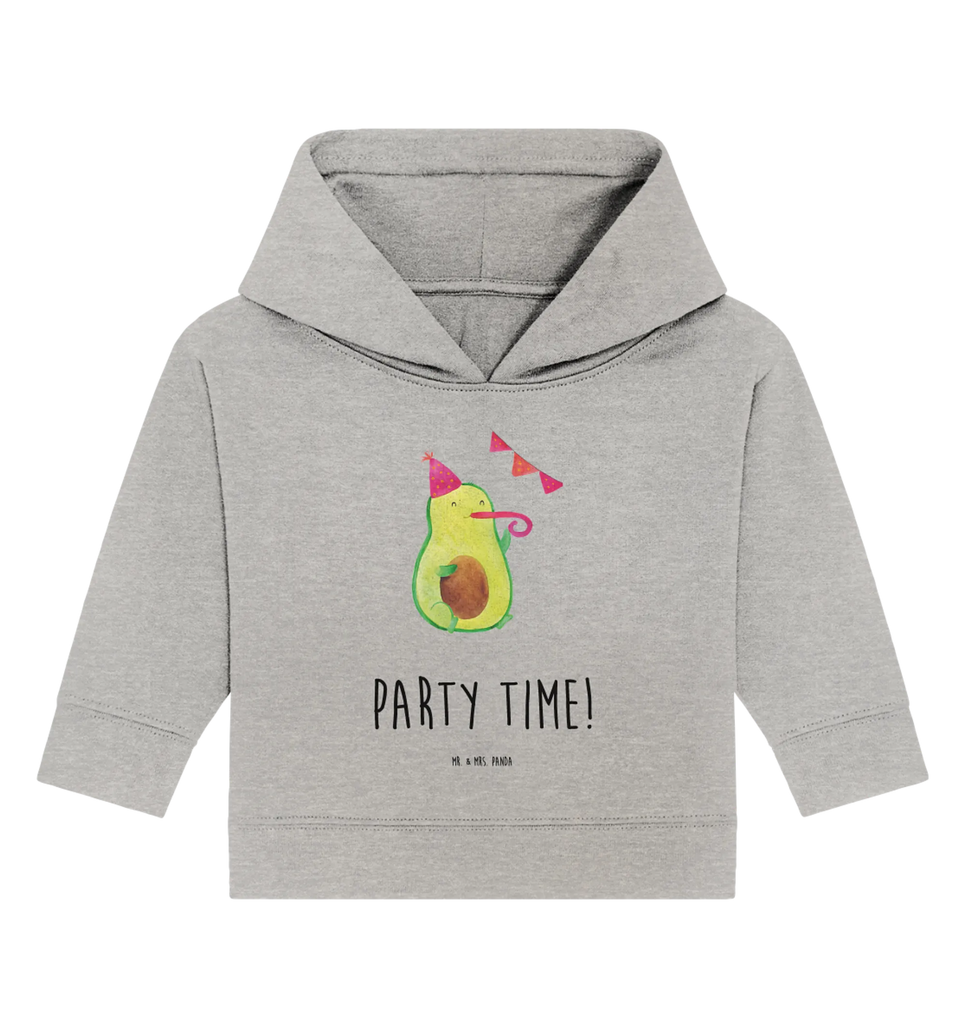Organiczna bluza z kapturem dla niemowląt Awokado Czas na imprezę Baby Kapuzenshirt, Baby Pullover, Baby Kapuzensweatshirt, Baby Hoodie, Vegan, Veggie, Avocado, Gesund