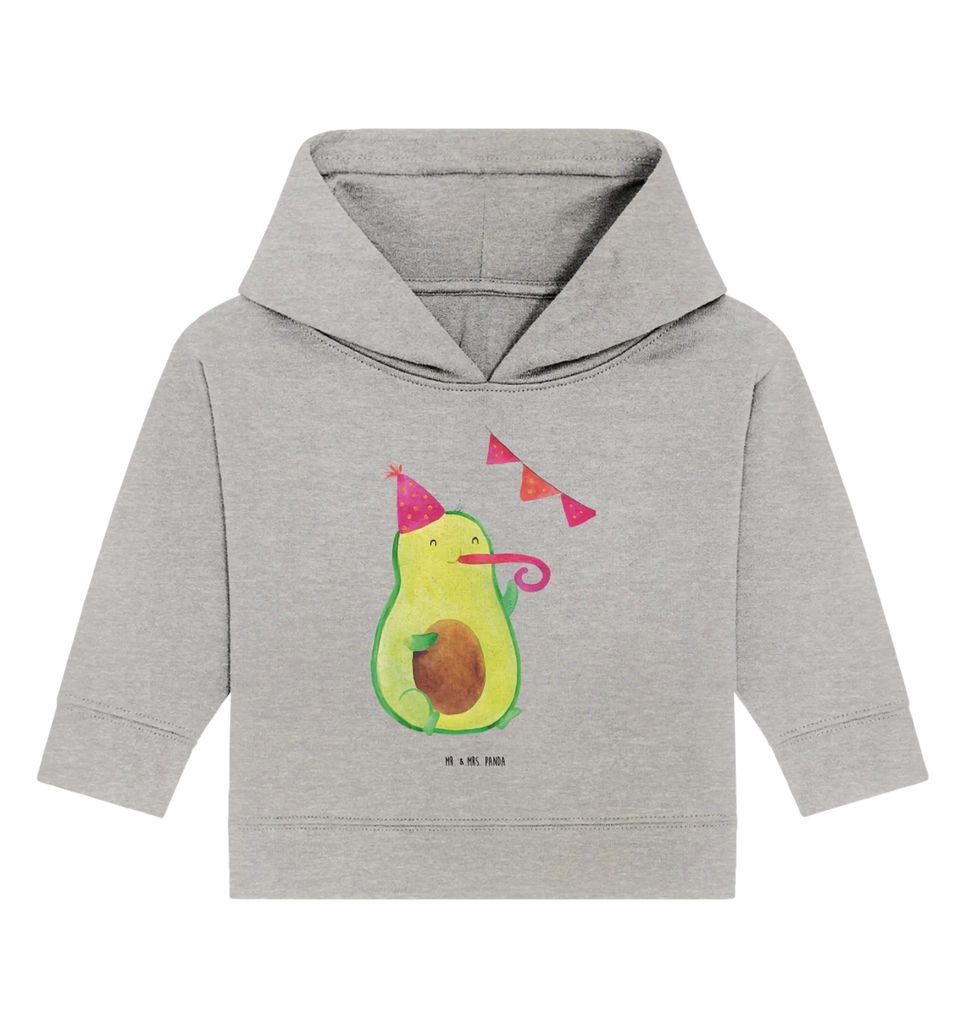 Organiczna bluza z kapturem dla niemowląt Awokado Czas na imprezę Baby Kapuzenshirt, Baby Pullover, Baby Kapuzensweatshirt, Baby Hoodie, Vegan, Veggie, Avocado, Gesund