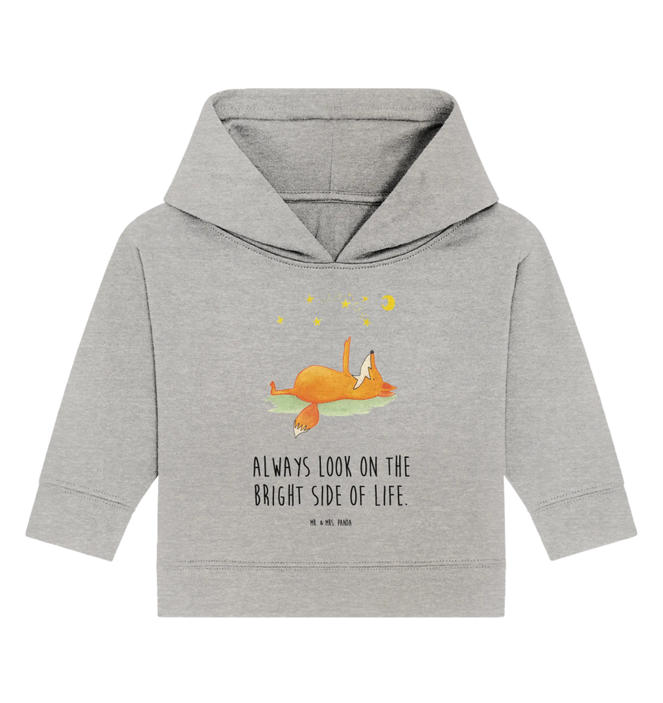 Organiczna bluza z kapturem dla niemowląt lis Gwiazdy Baby Kapuzenshirt, Baby Hoodie, Baby Kapuzensweatshirt, Baby Pullover, Fuchs, Tröstende Worte, Always Look On The Bright Side Of Life, Romantik, Spruch schön, Füchse, Spruch Positiv