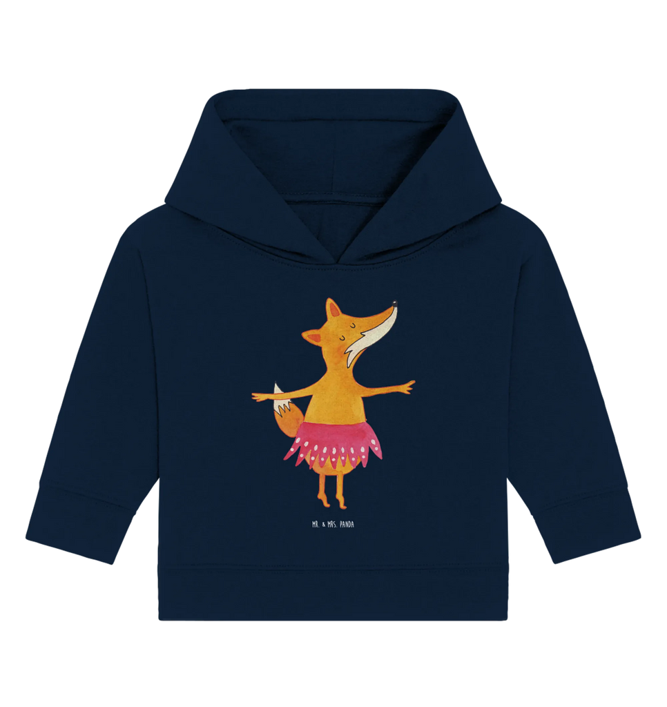 Organiczna bluza z kapturem dla niemowląt Lis baletnica Baby Pullover, Baby Kapuzenshirt, Baby Kapuzensweatshirt, Baby Hoodie, Fuchs, Fuchs Spruch, Party, Geburtstag, Tänzerin, Einladung, Ballerina, Füchsin, Tanzen, Ballett, Füchse