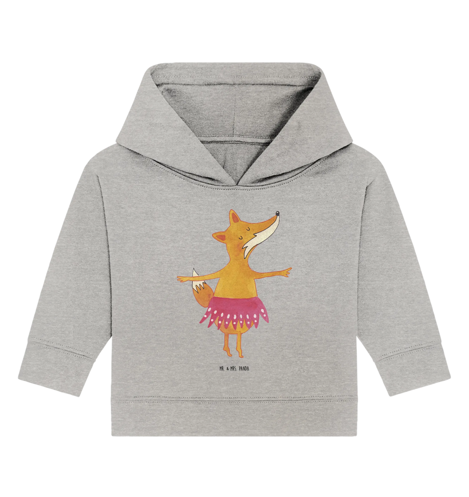 Organiczna bluza z kapturem dla niemowląt Lis baletnica Baby Pullover, Baby Kapuzenshirt, Baby Kapuzensweatshirt, Baby Hoodie, Fuchs, Fuchs Spruch, Party, Geburtstag, Tänzerin, Einladung, Ballerina, Füchsin, Tanzen, Ballett, Füchse