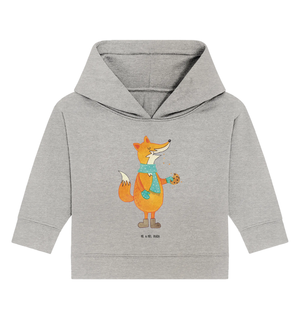 Organiczna bluza z kapturem dla niemowląt lis ciasteczko Baby Kapuzenshirt, Baby Kapuzensweatshirt, Baby Hoodie, Baby Pullover, Fuchs, Winter, Liebe, Füchse, Backen Spruch, Plätzchen, Kekse, Weihnachtszeit, Küche Deko