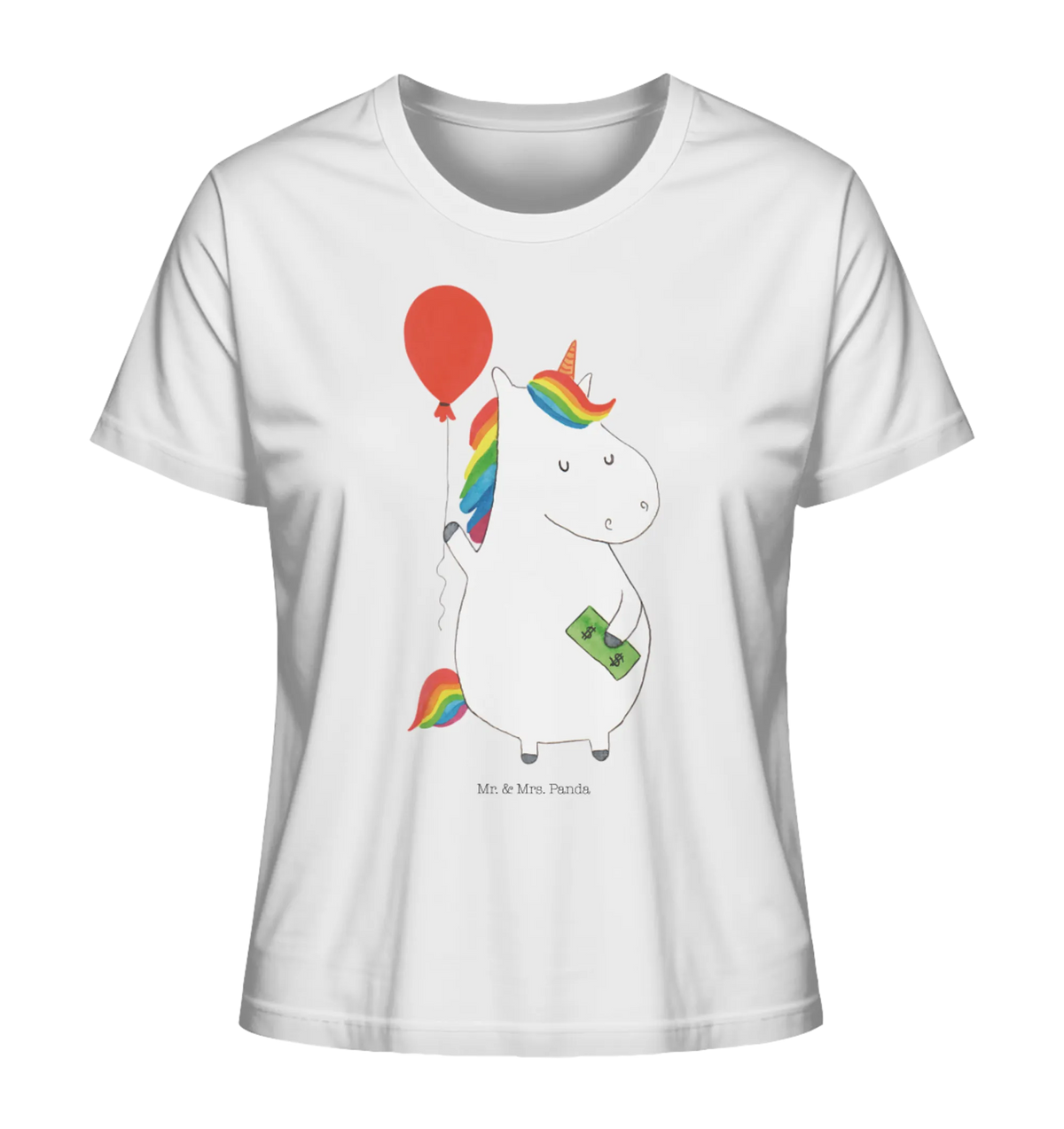 Women's Shirt unicorn balloon fun, lifelong, gift, joy, girlfriend, money, saying, balloon