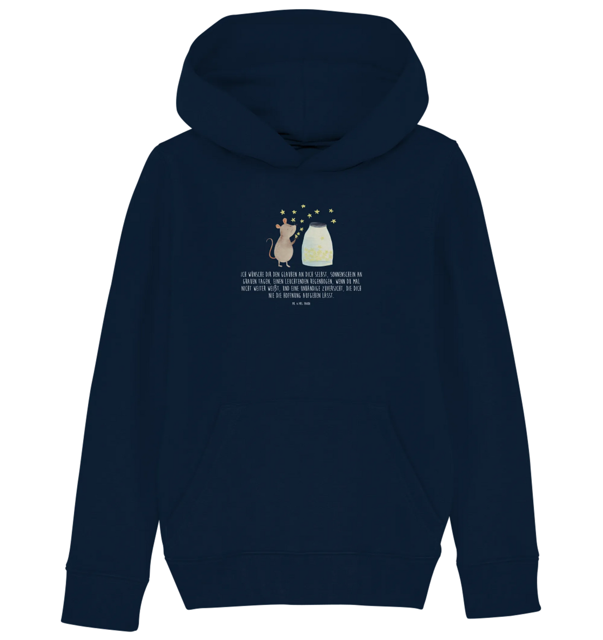 Organic Kids Hoodie Mouse Stars gifts, card, hand drawn, good mood, gift ideas, special gifts, cute animal motives, animal lover, cute, funny sayings, small animals, baptism gift, baptism, wish, birthday, child, first child, stars, hope, child birthday, birth, pregnancy, Mouse