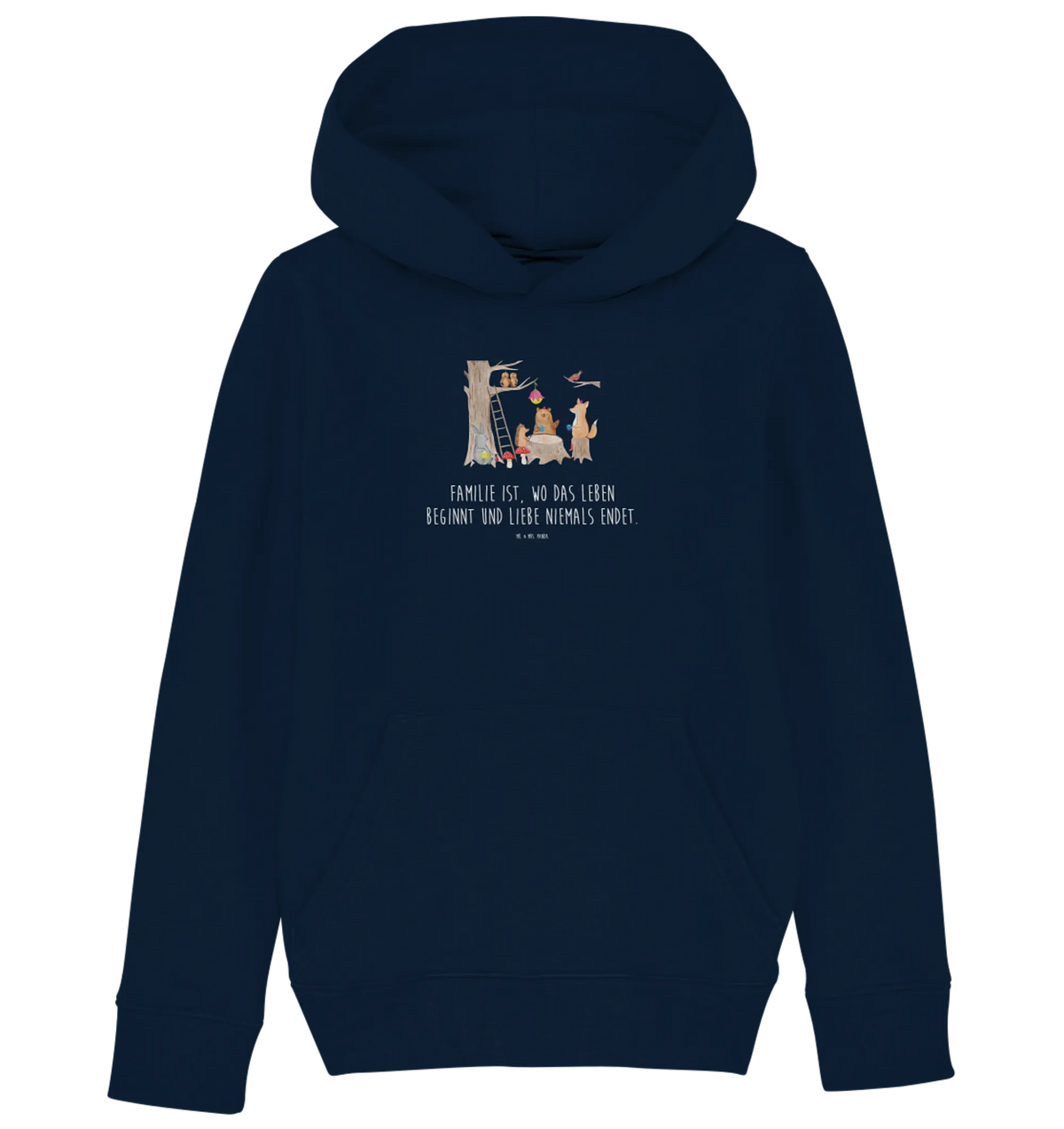 Organic Kids Hoodie forest animals picnic gifts, card, hand drawn, good mood, gift ideas, special gifts, cute animal motives, animal lover, cute, funny sayings, small animals, forest animals, mouse, forest, picnic, squirrel, hare