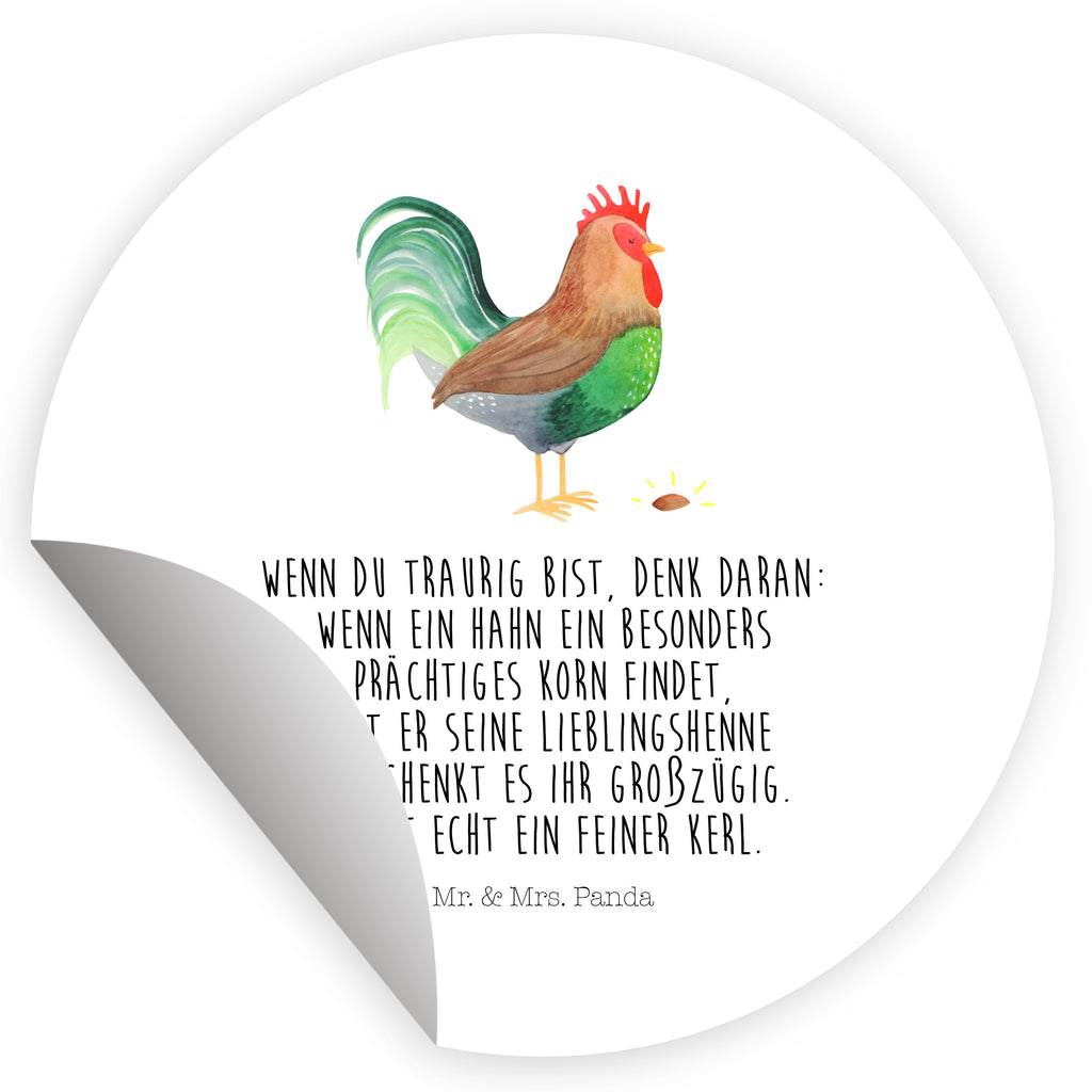 Rund Aufkleber Hahn mit Korn Sticker, Aufkleber, Etikett, Kinder, rund, Bauernhof, Hoftiere, Landwirt, Landwirtin, Hahn, Korn, Henne, Eier, Natur