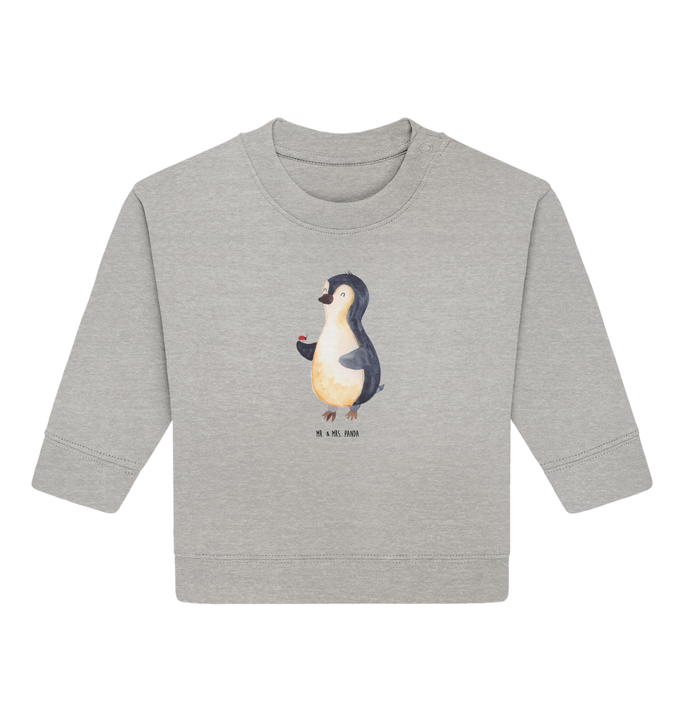 Organic Baby Pullover Pinguin Marienkäfer Wunderschöner Baby Pullover /Sweatshirt von Mr. & Mrs. Panda <br /><br />Material: <br />- 85 % Baumwolle (Bio-Qualität, ringgesponnen, gekämmt)<br />- 15 % Polyester (recycelt)</li><li>Grammatur: 280 g/m²<br />- Schnitt: normale Passform</li><li>Eingesetzte Ärmel<br />- Knopfleiste mit 1 gleichfarbigen Druckknopf und 1 verdeckten Druckknopf an Schulter für einfacheres Anziehen, Pinguin, Pinguine, Marienkäfer, Liebe, Wunder, Glück, Freude, Lebensfreude