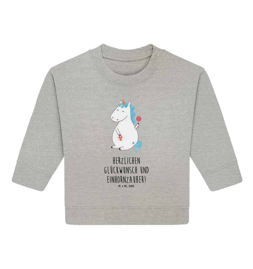 Organic Baby Pullover Einhorn Baby Baby Sweatshirt, Baby Bullover, Einhorn Deko, Einhörner, Einhorn, Unicorn, Geburtstag, Baby, Kind, Nachwuchs, Party, Eltern, Mutter, Erstes Kind, Schnuller, Babyglück, Geburt