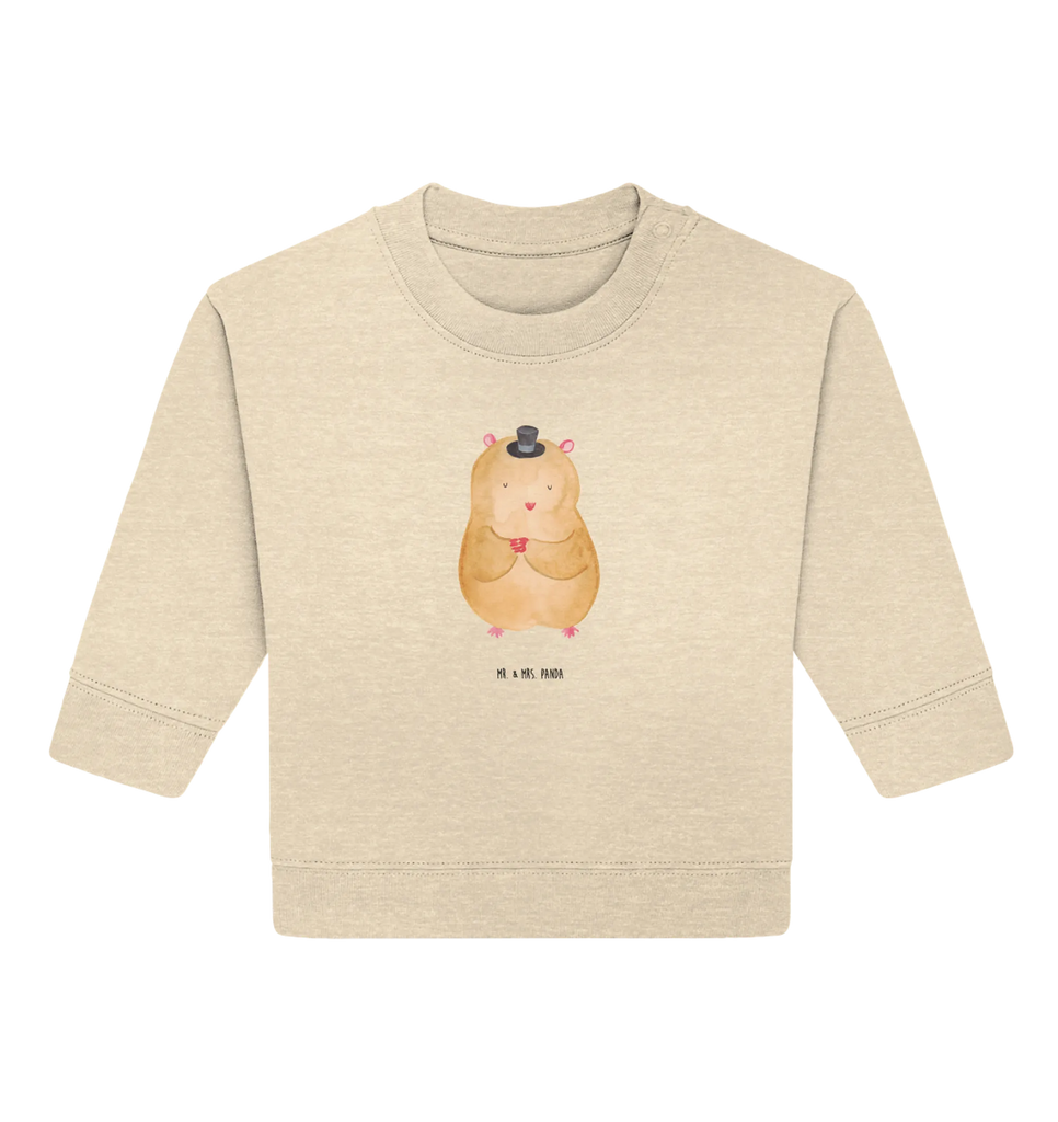 Organic Baby Pullover Hamster Hut Baby Sweatshirt, Baby Bullover, Tiermotive, Gute Laune, lustige Sprüche, Tiere, Hamster, Magier, Zwerghamster, Zauberer, Zylinder, Hut
