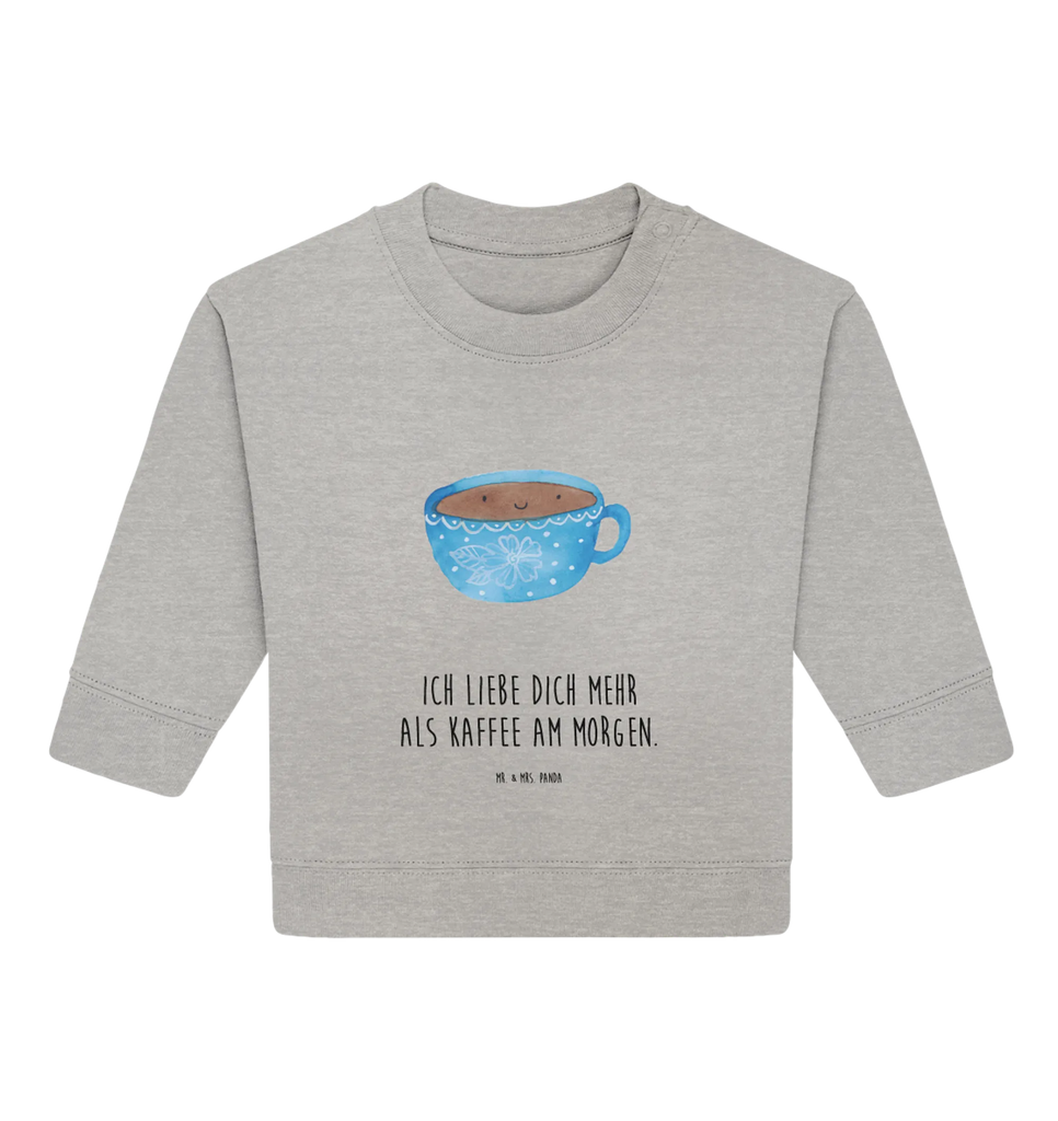 Organiczny sweter dla niemowląt Kawa kubek Baby Bullover, Baby Sweatshirt, Tiermotive, Gute Laune, lustige Sprüche, Tiere, Liebe, Glücklich, Tasse, Kaffee, Genuss, Geschmack