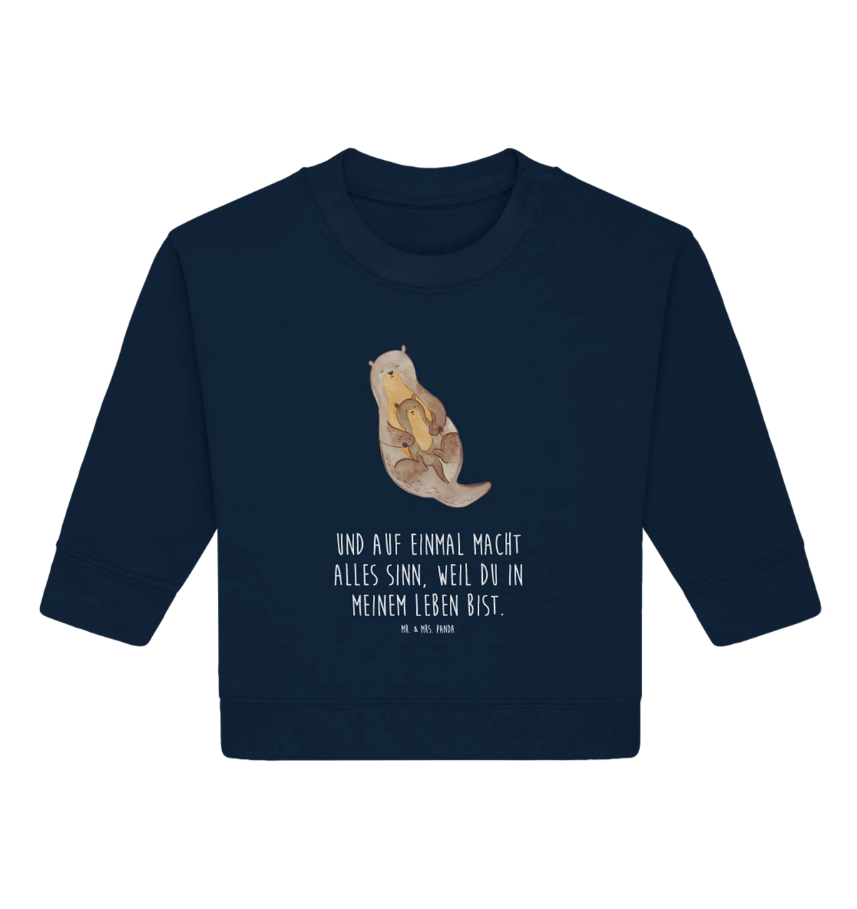 Organic Baby Pullover Otter Kind Baby Bullover, Otter, Fischotter, Seeotter, Otter Seeotter See Otter