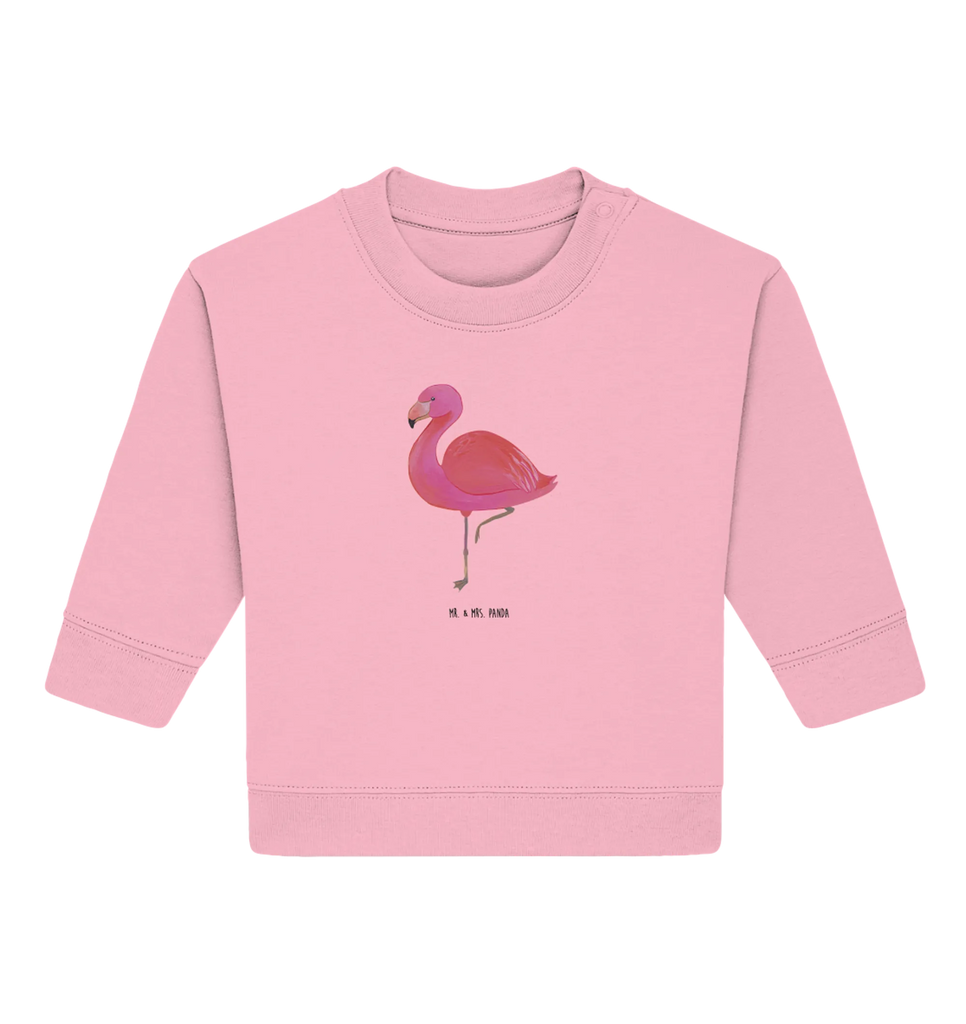 Organiczny sweter dla niemowląt Flamingo Klasyczny Baby Sweatshirt, Baby Bullover, Flamingo, Stolz, Spruch, Einzigartig, Ich, Tochter, Geschwister, Außenseiter, Freundin, Sohn, für Mich, Selbstliebe, Freundinnen