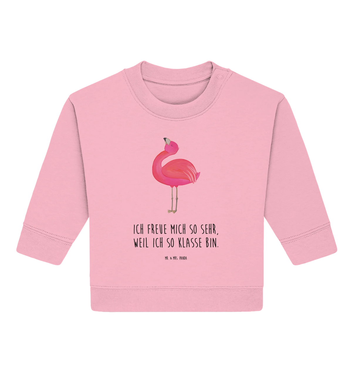 Organiczny sweter dla niemowląt Flamingo Duma Baby Bullover, Flamingo, Stolz, Selbstliebe, Tochter, Schwester, Beste Freundin, Freundin, Mama, Freude, Selbstakzeptanz