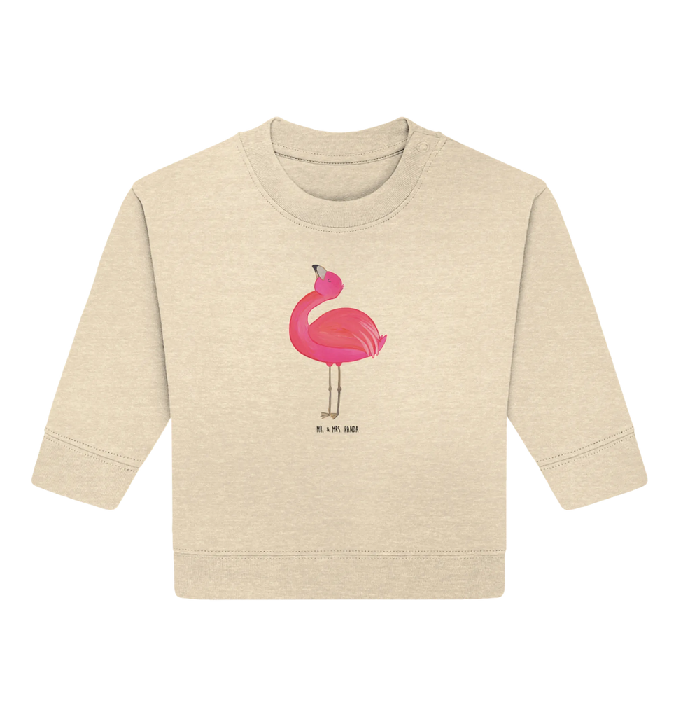 Organiczny sweter dla niemowląt Flamingo Duma Baby Bullover, Baby Sweatshirt, Flamingo, Selbstakzeptanz, Schwester, Stolz, Selbstliebe, Mama, Freundin, Beste Freundin, Freude, Tochter