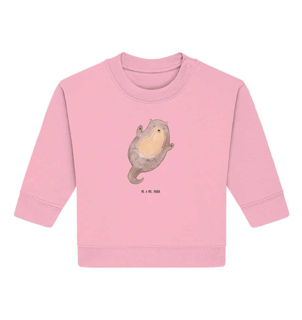 Organiczny sweter dla niemowląt wydra Przytulić Baby Sweatshirt, Baby Bullover, Seeotter, Otter, Fischotter, Otter Seeotter See Otter