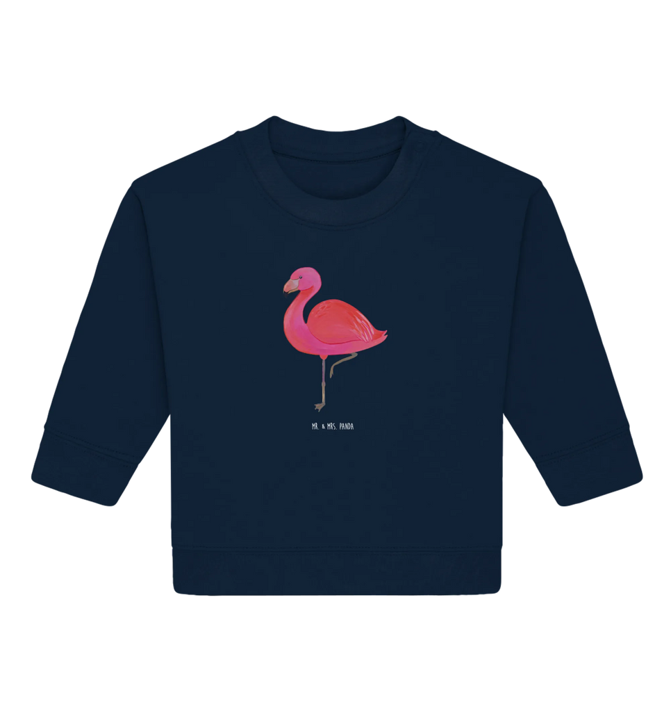 Organiczny sweter dla niemowląt Flamingo Klasyczny Baby Sweatshirt, Baby Bullover, Flamingo, Stolz, Spruch, Einzigartig, Ich, Tochter, Geschwister, Außenseiter, Freundin, Sohn, für Mich, Selbstliebe, Freundinnen