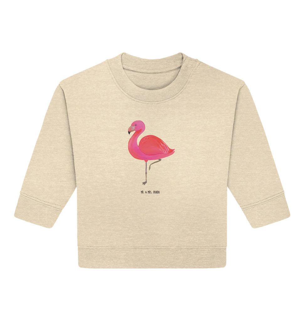 Organiczny sweter dla niemowląt Flamingo Klasyczny Baby Sweatshirt, Baby Bullover, Flamingo, Stolz, Spruch, Einzigartig, Ich, Tochter, Geschwister, Außenseiter, Freundin, Sohn, für Mich, Selbstliebe, Freundinnen