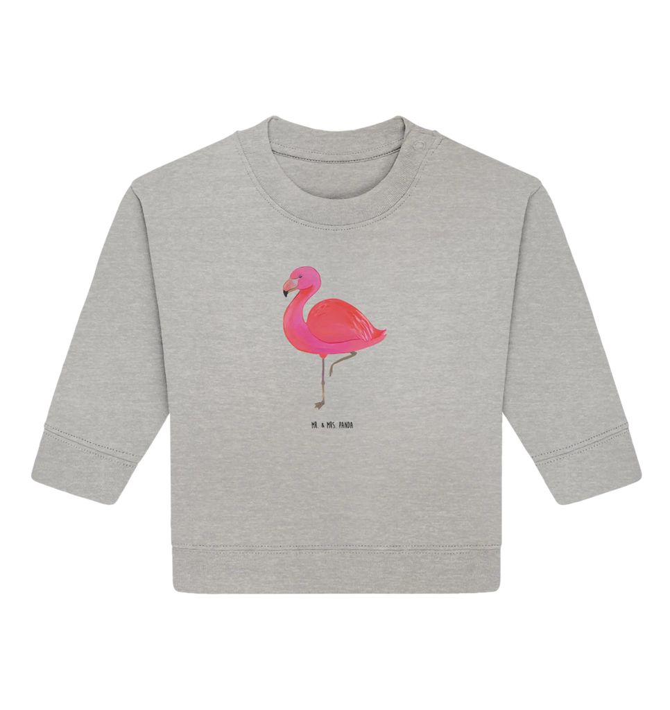 Organiczny sweter dla niemowląt Flamingo Klasyczny Baby Sweatshirt, Baby Bullover, Flamingo, Stolz, Spruch, Einzigartig, Ich, Tochter, Geschwister, Außenseiter, Freundin, Sohn, für Mich, Selbstliebe, Freundinnen