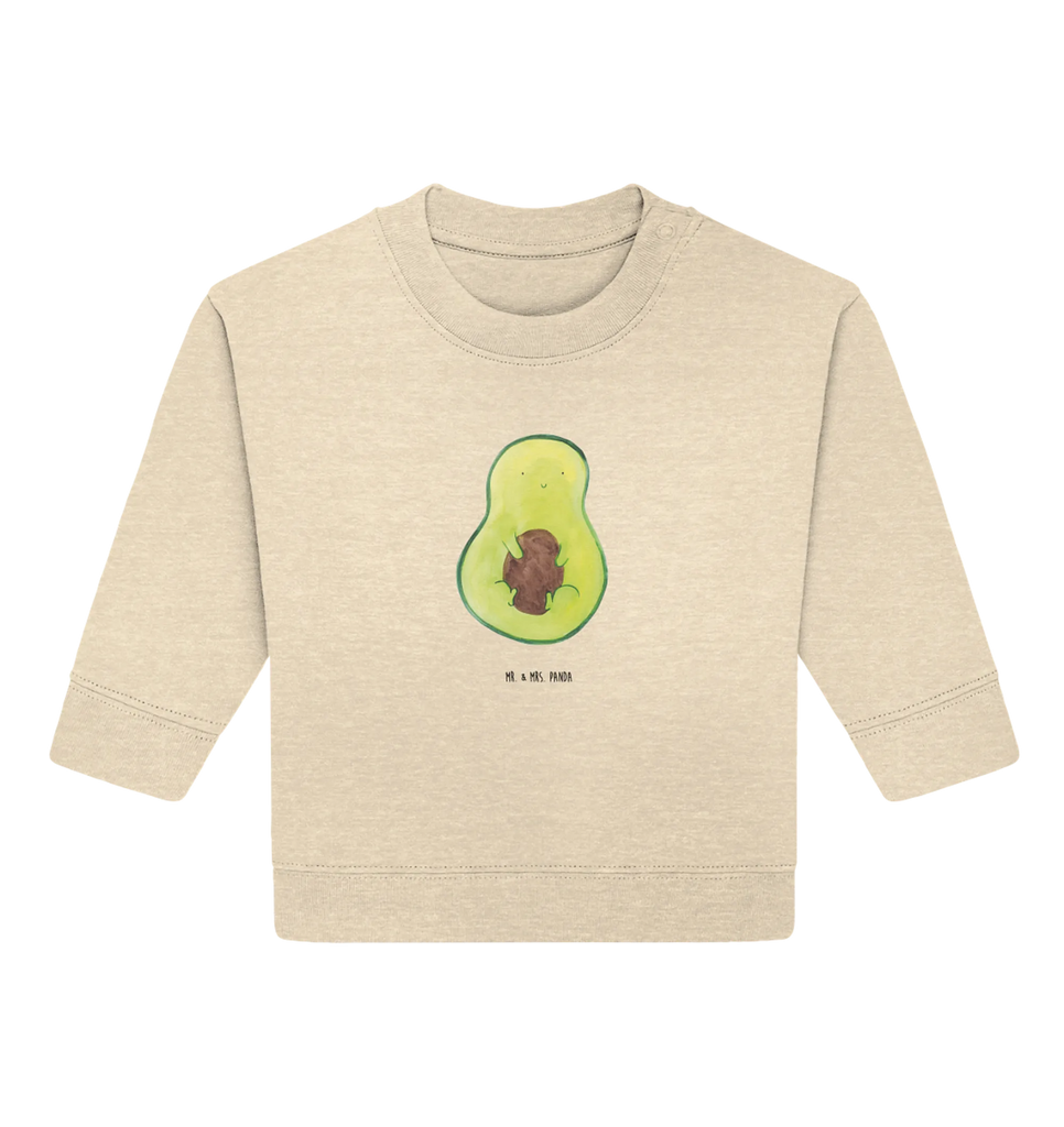 Organiczny sweter dla niemowląt Awokado pestka Baby Bullover, Baby Sweatshirt, Gesund, Vegan, Veggie, Avocado, Pflanze, Avokado, Spruch Leben, Kern, Avocadokern