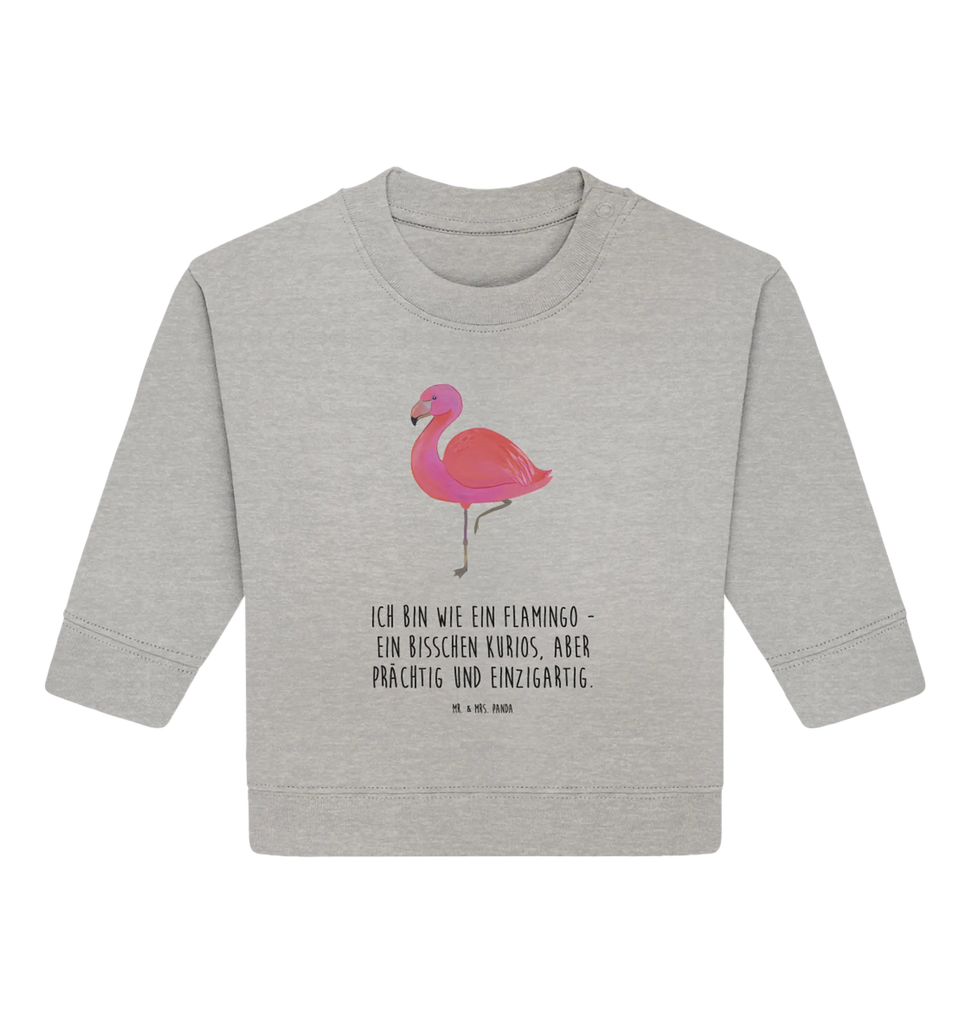 Organiczny sweter dla niemowląt Flamingo Klasyczny Baby Sweatshirt, Baby Bullover, Flamingo, Stolz, Spruch, Einzigartig, Ich, Tochter, Geschwister, Außenseiter, Freundin, Sohn, für Mich, Selbstliebe, Freundinnen