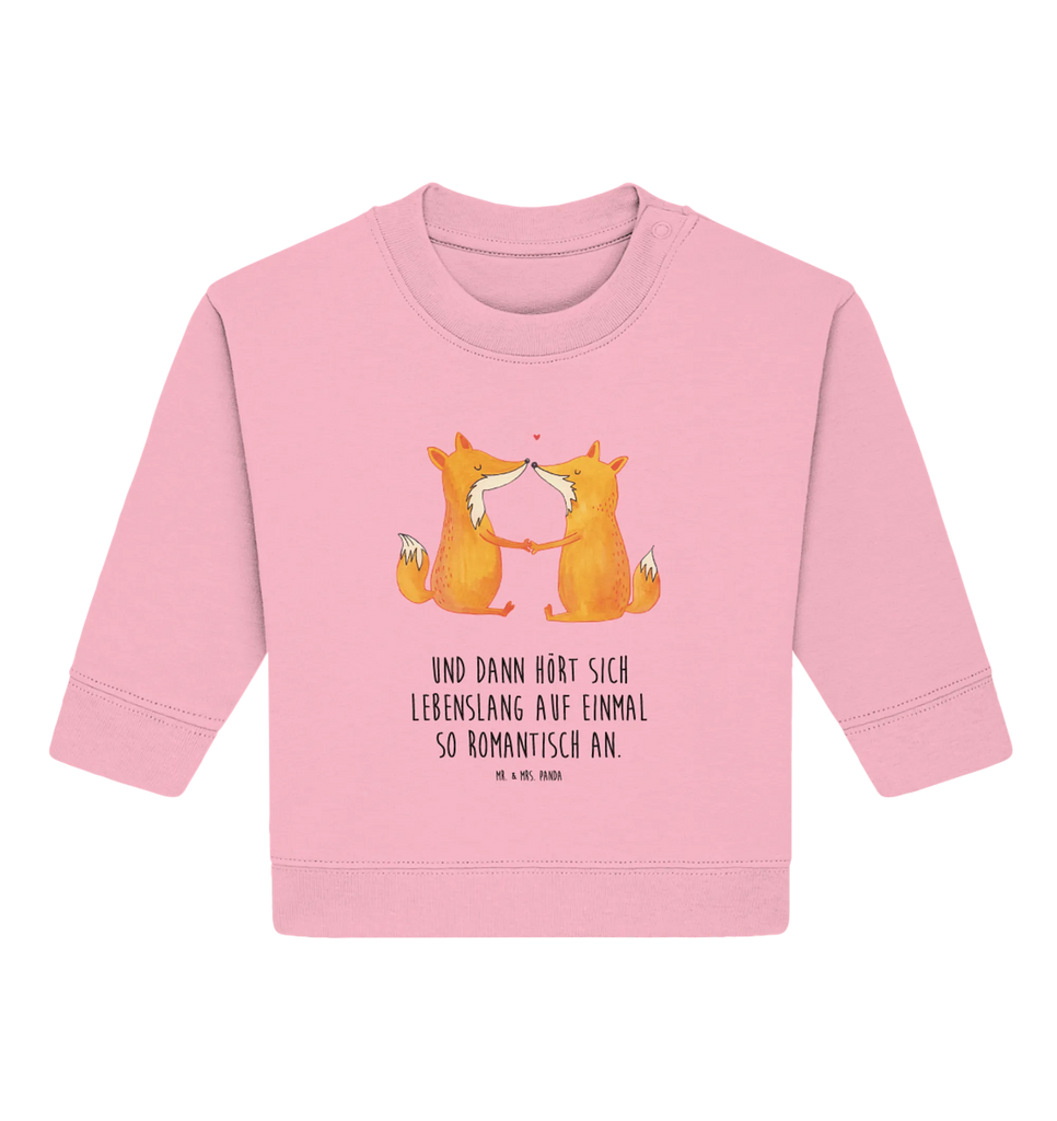 Organiczny sweter dla niemowląt lisy miłość Baby Bullover, Baby Sweatshirt, Fuchs, Liebesbeweis, Verlobte, Partner, Fox, Liebe, Ehefrau, Ehemann, Ehe, Füchse, Paar, Liebespaar, Freundin, Freund