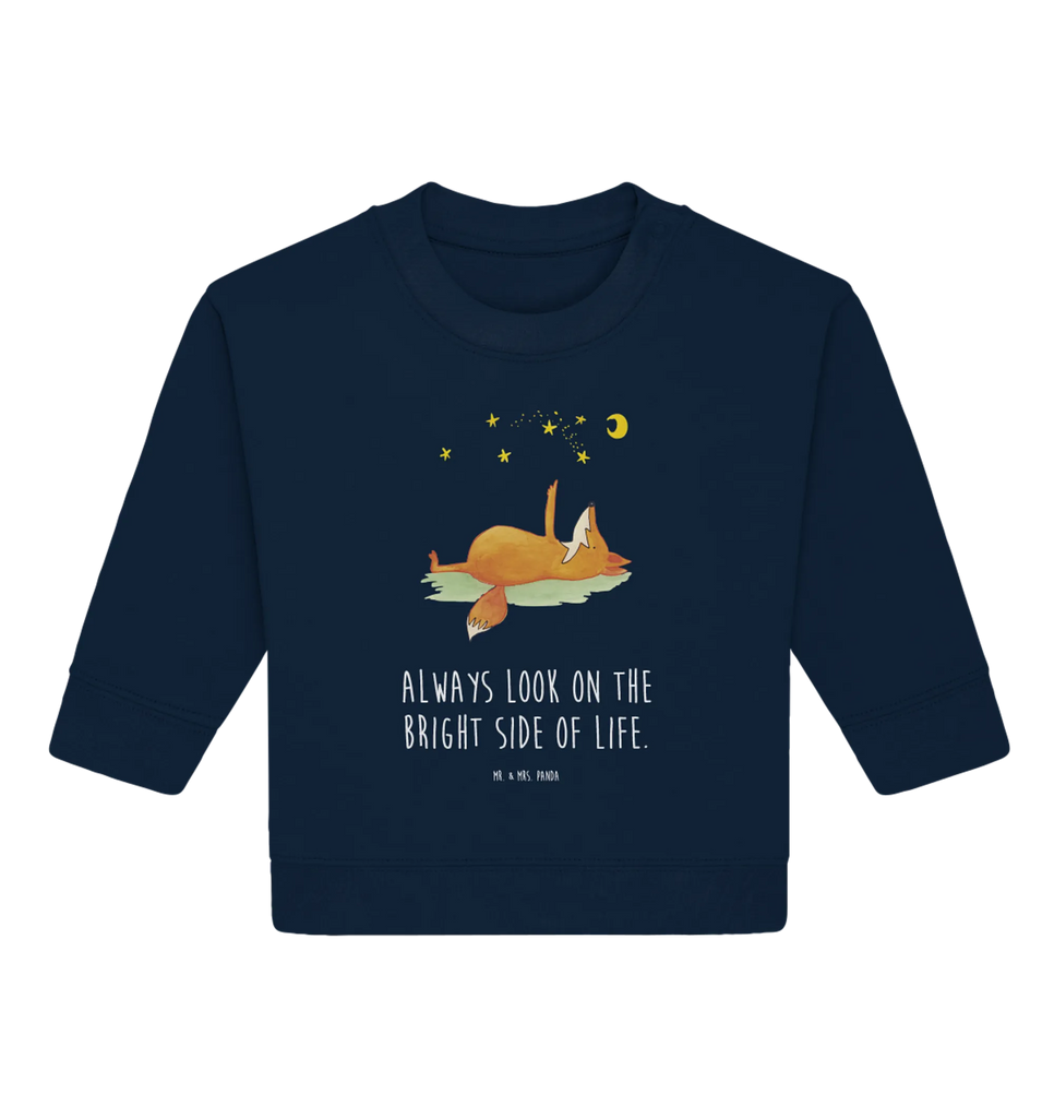 Organiczny sweter dla niemowląt lis Gwiazdy Baby Bullover, Baby Sweatshirt, Fuchs, Romantik, Always Look On The Bright Side Of Life, Füchse, Tröstende Worte, Spruch Positiv, Spruch schön