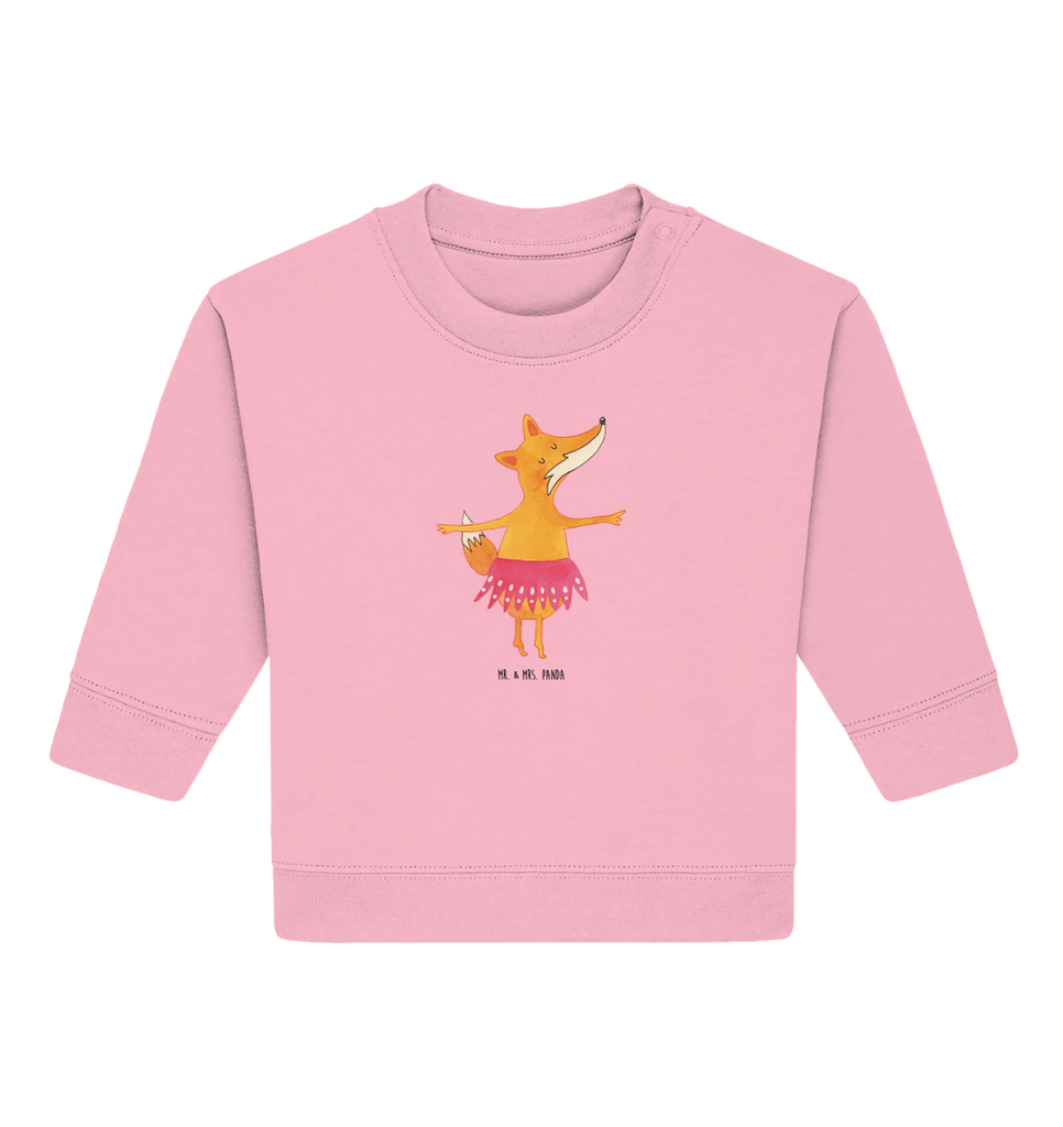 Organiczny sweter dla niemowląt Lis baletnica Baby Bullover, Baby Sweatshirt, Fuchs, Fuchs Spruch, Ballett, Einladung, Geburtstag, Party, Tanzen, Ballerina, Füchse, Tänzerin, Füchsin