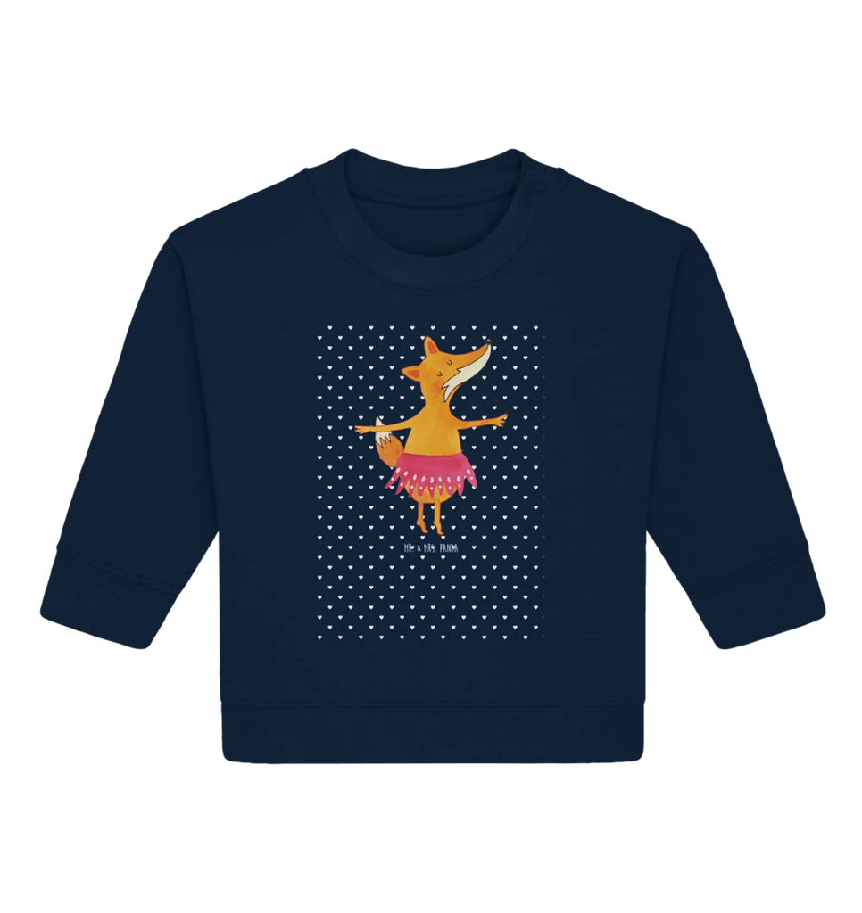 Organiczny sweter dla niemowląt Lis baletnica Baby Bullover, Baby Sweatshirt, Fuchs, Fuchs Spruch, Ballett, Einladung, Geburtstag, Party, Tanzen, Ballerina, Füchse, Tänzerin, Füchsin