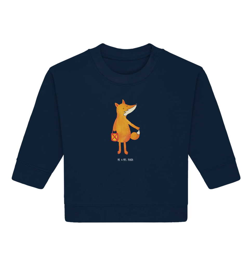 Organic Baby Pullover Fox Lantern Baby Bullover, Baby Sweatshirt, Fuchs, Spruch Trösten, Liebeskummer Spruch, Sankt Martin, Füchse, Laterne, Cäsar Otto Hugo Flaischlen, Laternenumzug, Aufmuntern