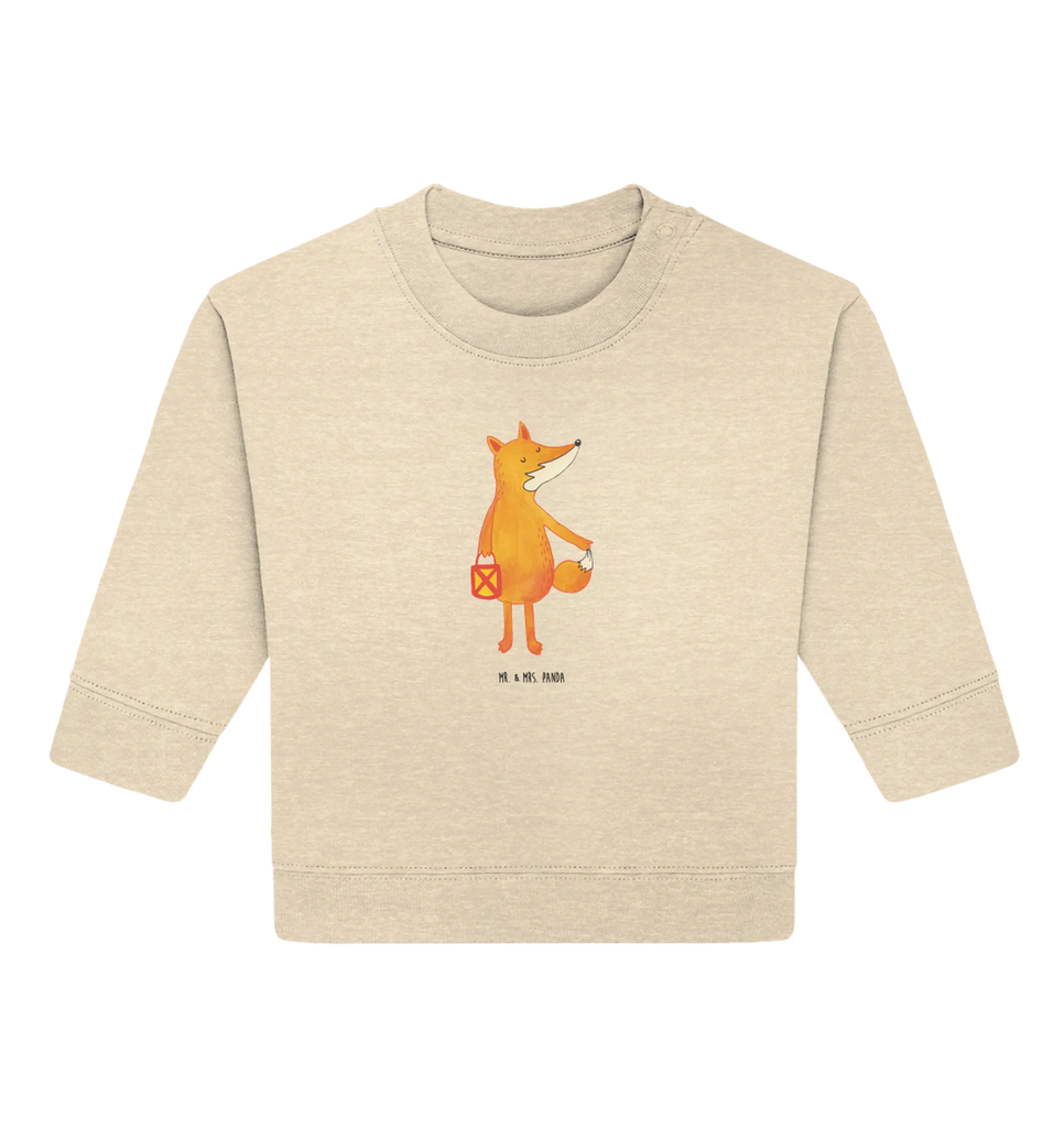 Organic Baby Pullover Fox Lantern Baby Bullover, Baby Sweatshirt, Fuchs, Spruch Trösten, Liebeskummer Spruch, Sankt Martin, Füchse, Laterne, Cäsar Otto Hugo Flaischlen, Laternenumzug, Aufmuntern