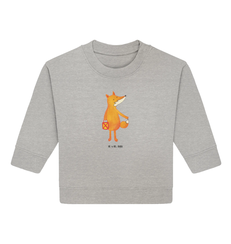 Organic Baby Pullover Fox Lantern Baby Bullover, Baby Sweatshirt, Fuchs, Spruch Trösten, Liebeskummer Spruch, Sankt Martin, Füchse, Laterne, Cäsar Otto Hugo Flaischlen, Laternenumzug, Aufmuntern