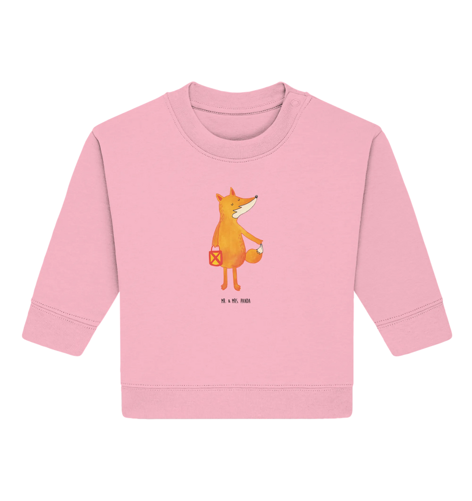 Organic Baby Pullover Fox Lantern Baby Bullover, Baby Sweatshirt, Fuchs, Spruch Trösten, Liebeskummer Spruch, Sankt Martin, Füchse, Laterne, Cäsar Otto Hugo Flaischlen, Laternenumzug, Aufmuntern