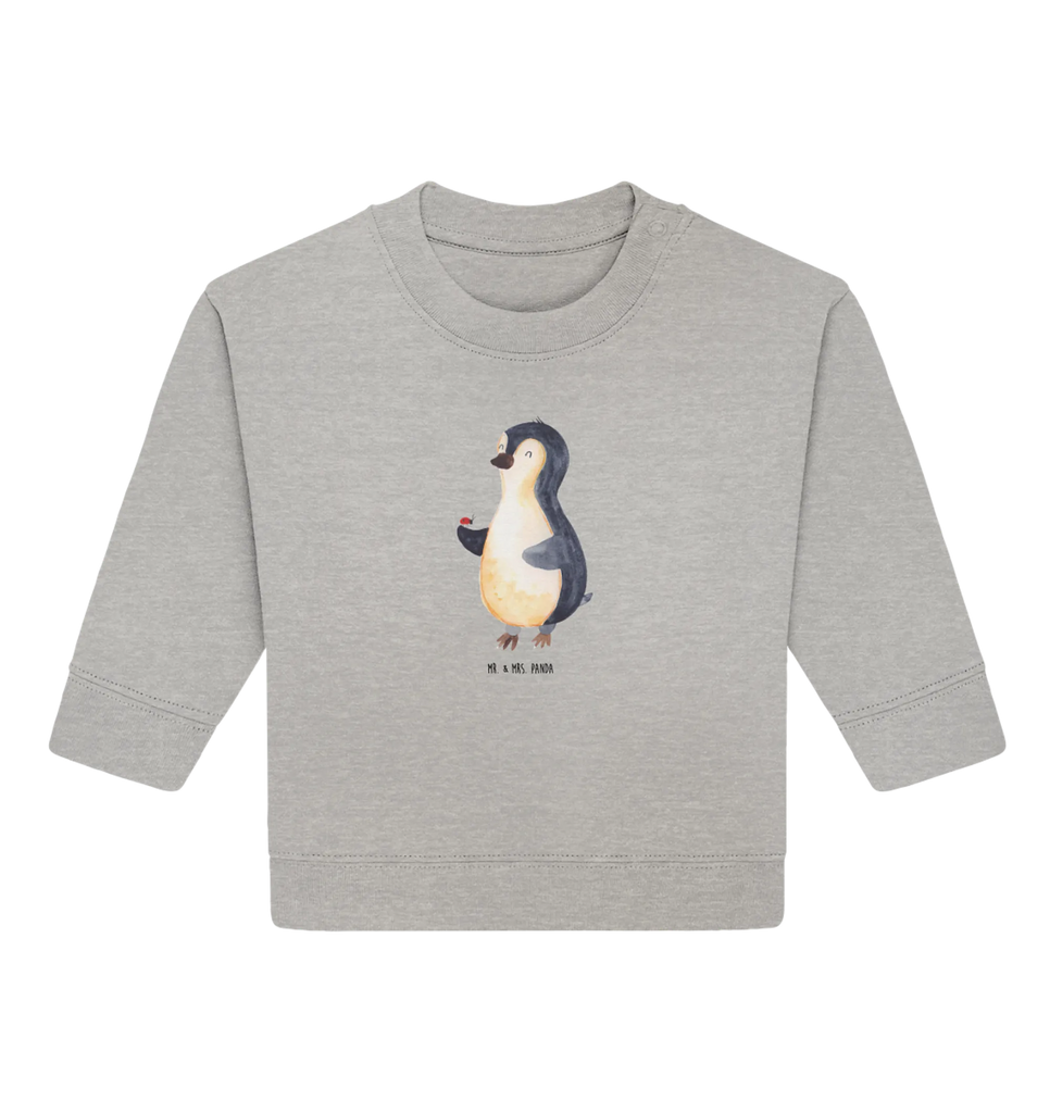 Organiczny sweter dla niemowląt Pingwin biedronka Baby Bullover, Baby Sweatshirt, Pinguin, Lebensfreude, Glück, Wunder, Pinguine, Marienkäfer, Liebe, Freude