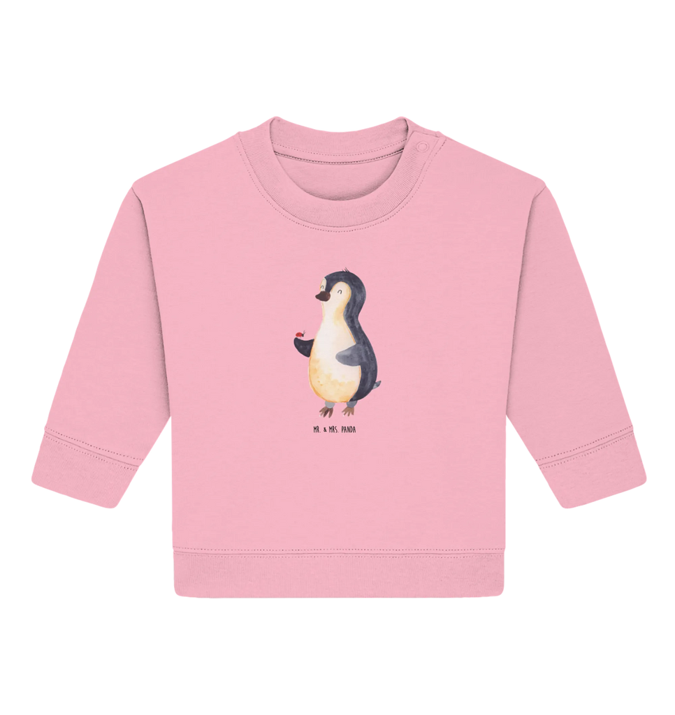 Organiczny sweter dla niemowląt Pingwin biedronka Baby Bullover, Baby Sweatshirt, Pinguin, Lebensfreude, Glück, Wunder, Pinguine, Marienkäfer, Liebe, Freude